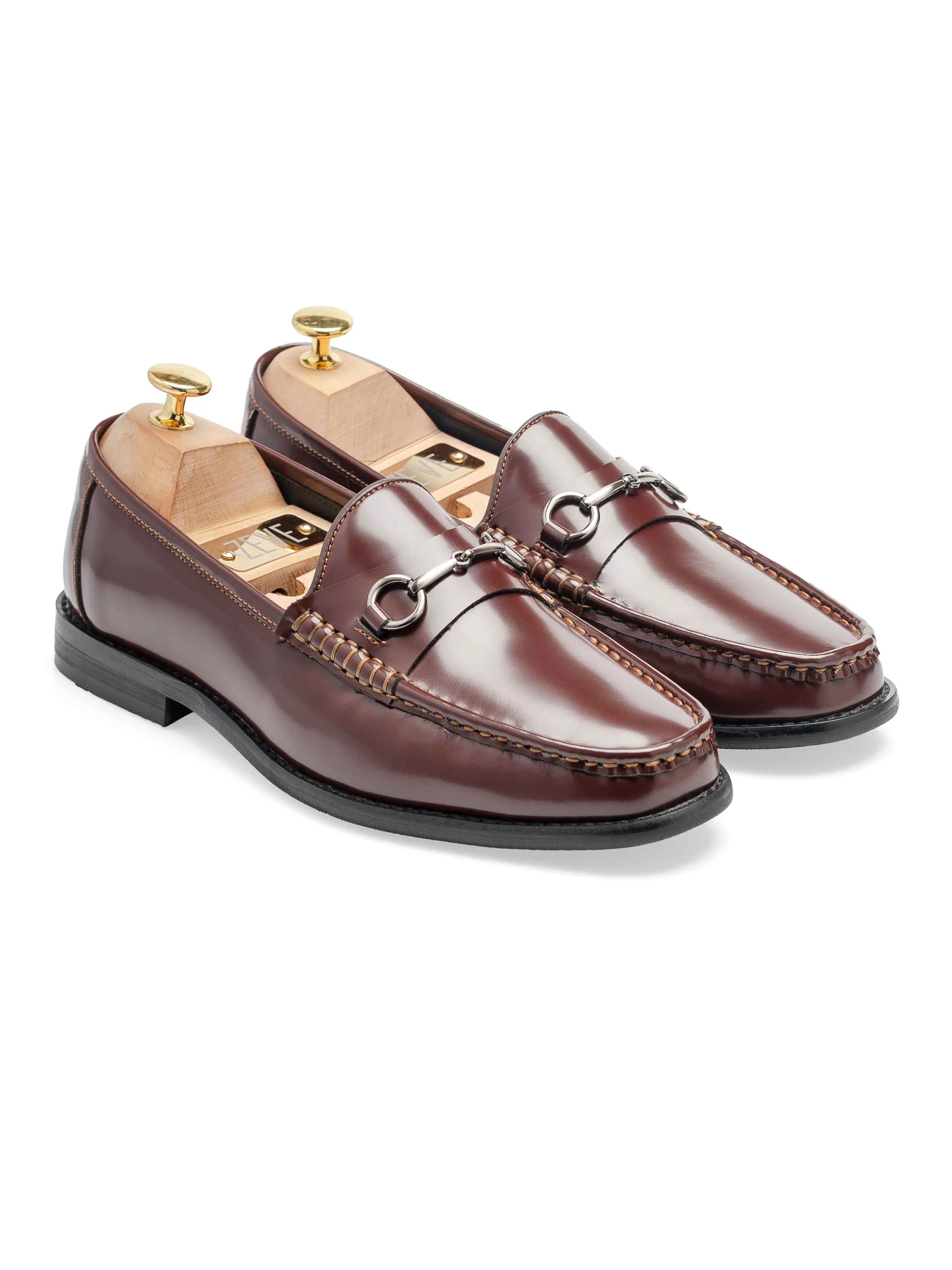Mocassin Loafer à mors - Cuir brun poli