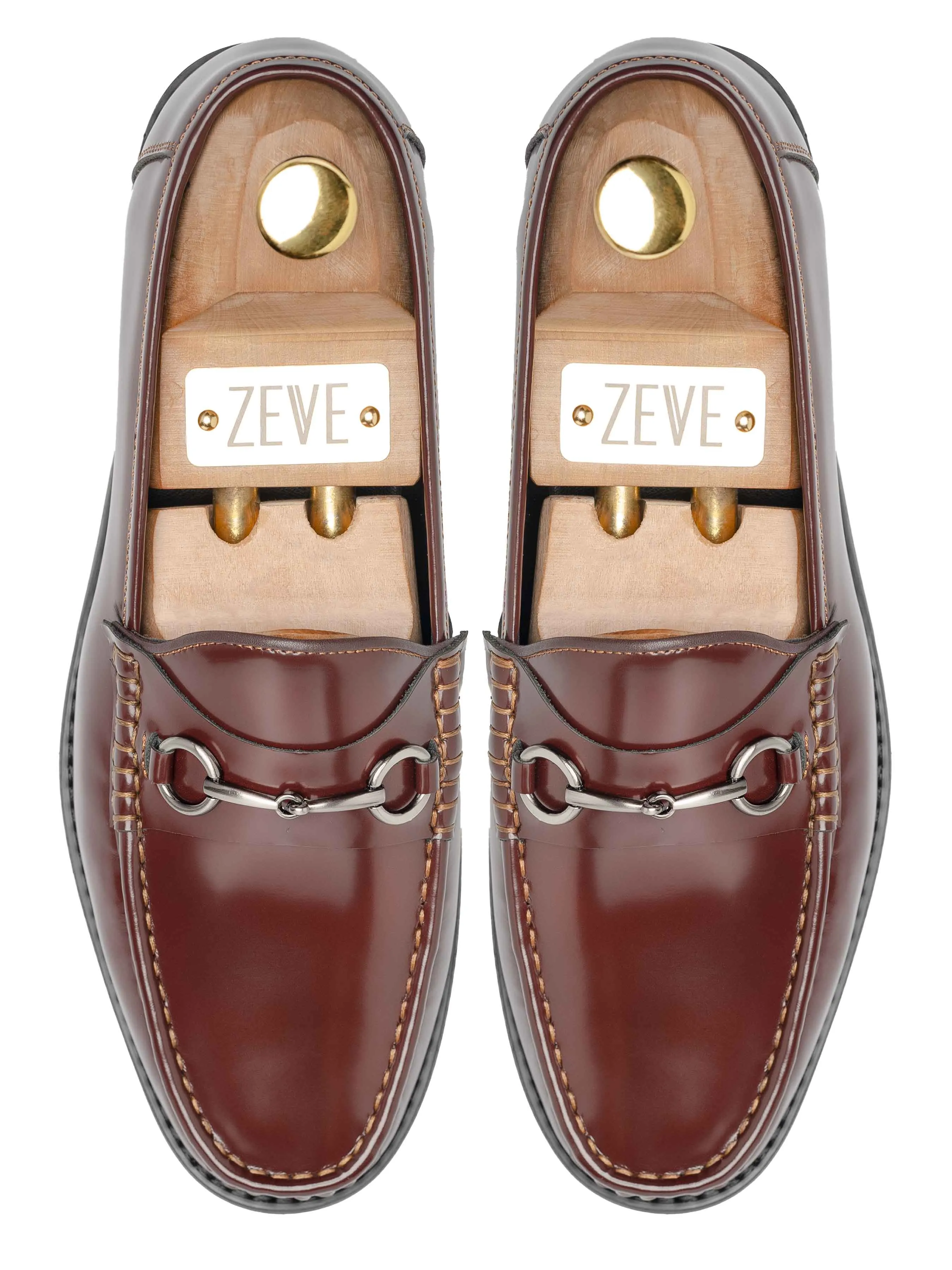 Mocassin Loafer à mors - Cuir brun poli