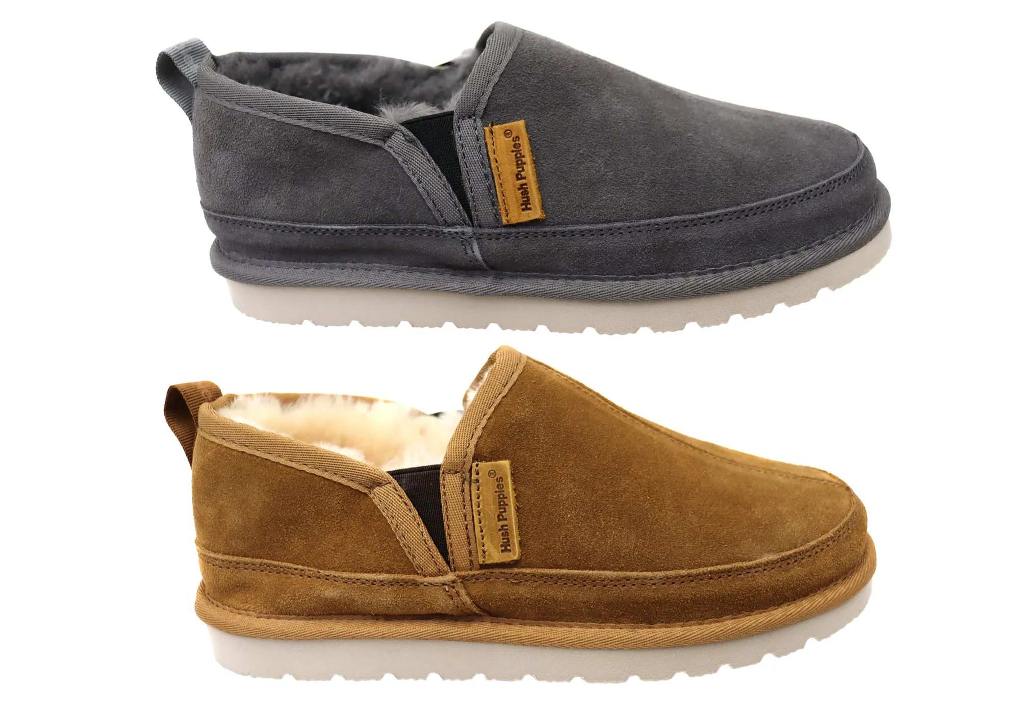 Hush Puppies Léopold Pantoufles Confortables pour Hommes à Large Emboîture Chaussures Hush Puppies