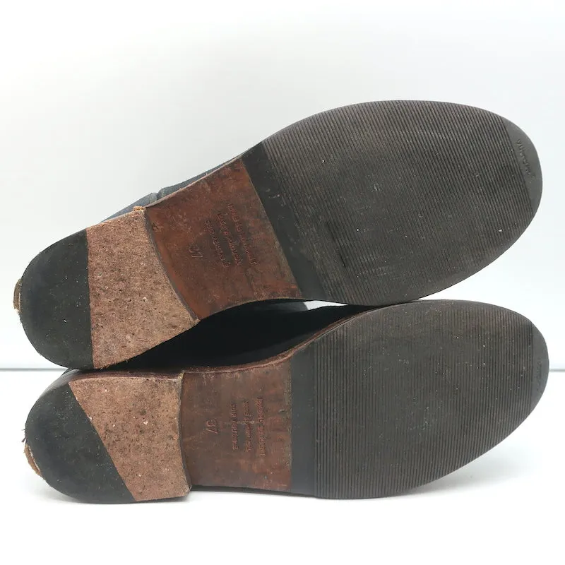 Isabel Marant Etoile Bottes Crisi en Suède Noir Taille 37 Bottines à Talon Caché