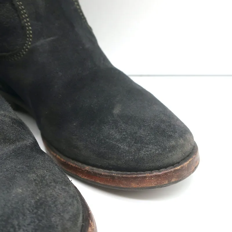 Isabel Marant Etoile Bottes Crisi en Suède Noir Taille 37 Bottines à Talon Caché