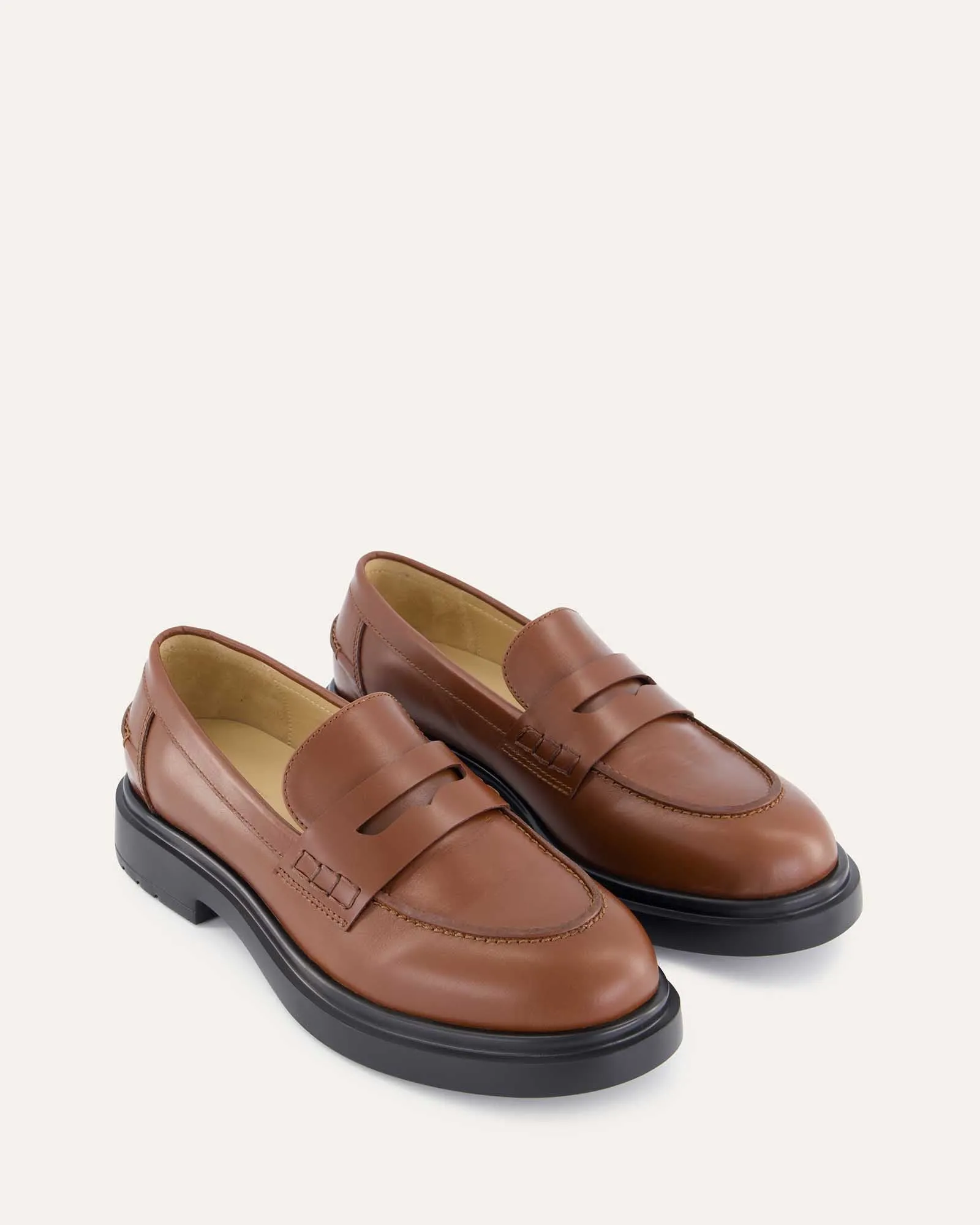 MOCASSINS JARVIS EN CUIR MARRON