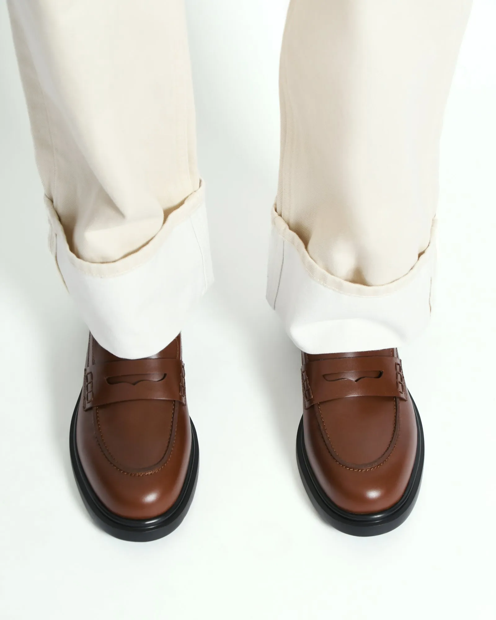 MOCASSINS JARVIS EN CUIR MARRON