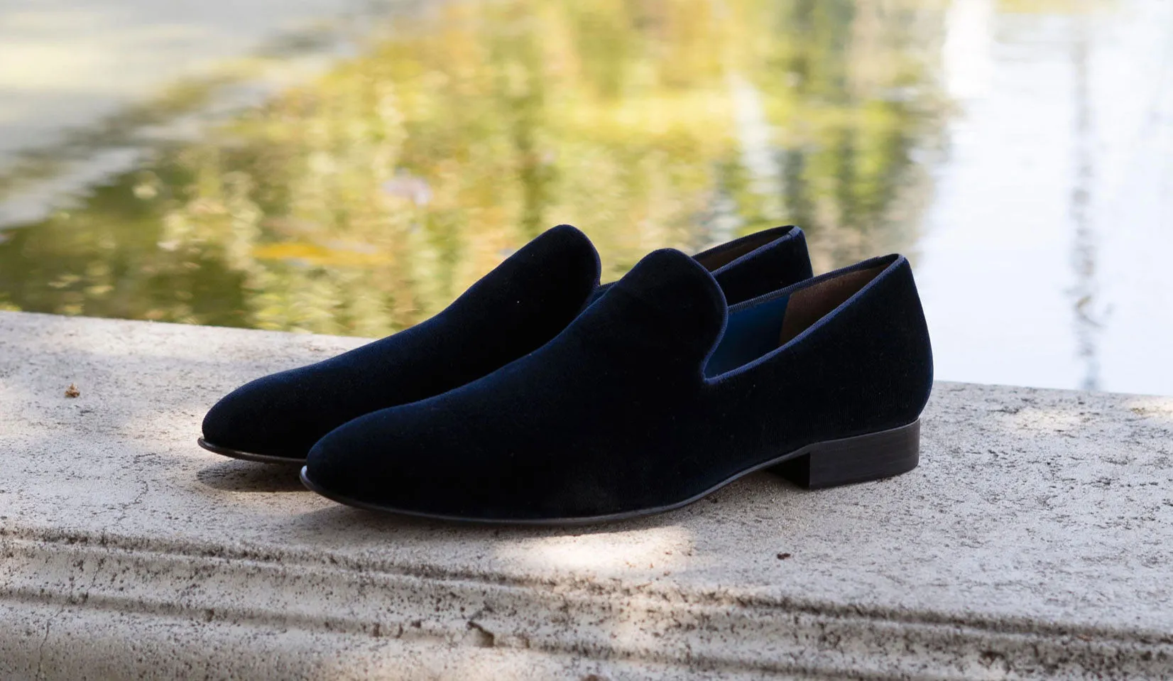 Jean Pierre Velvet Venetian Loafer Noir