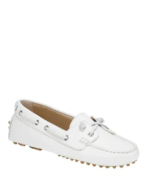 Jia Leather Boater Loafer en Noix de Coco