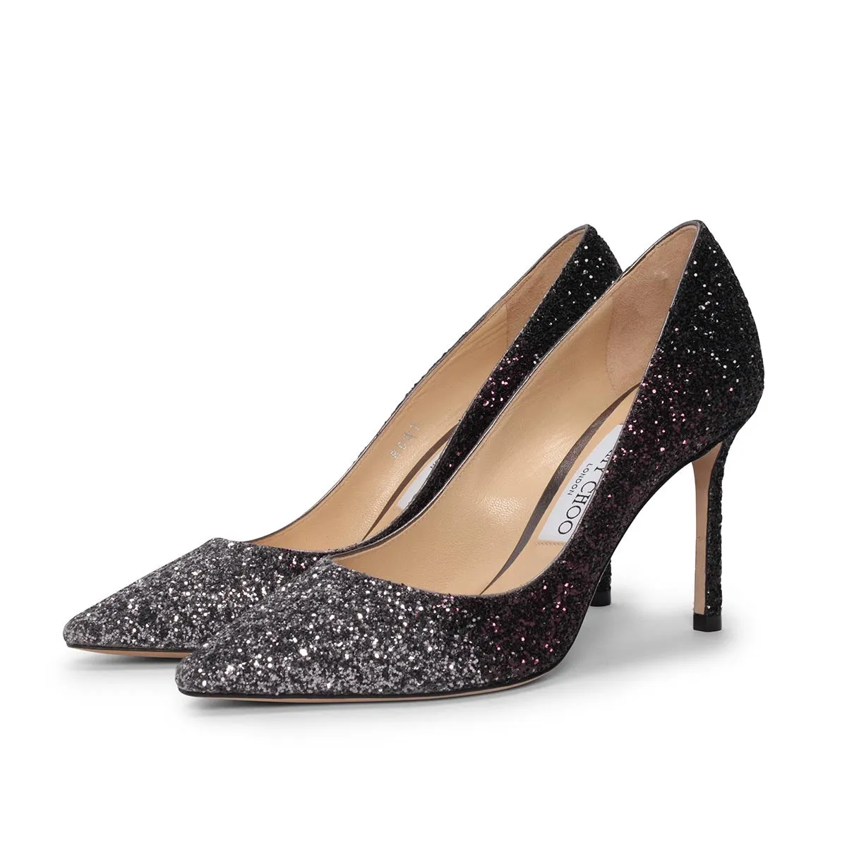 Jimmy Choo Escarpins Romy Noir Ombre à Paillettes 37