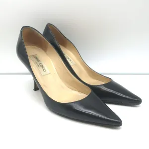 Escarpins Jimmy Choo en Cuir Noir Taille 37 à Bout Pointu et Talons