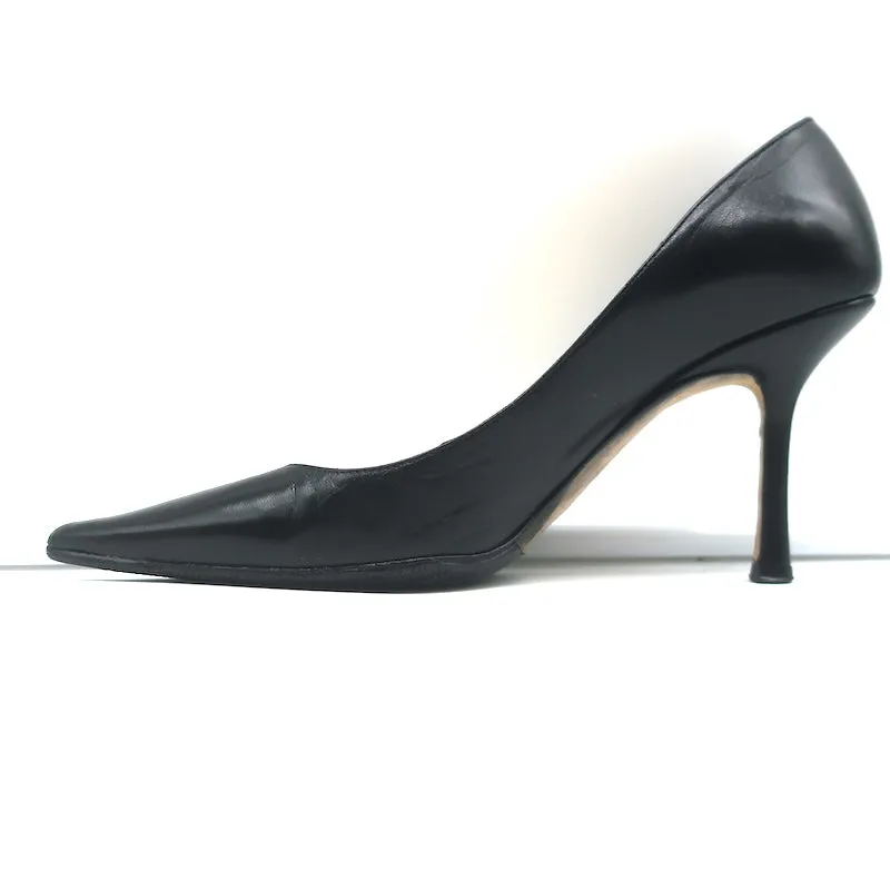 Escarpins Jimmy Choo en Cuir Noir Taille 37 à Bout Pointu et Talons