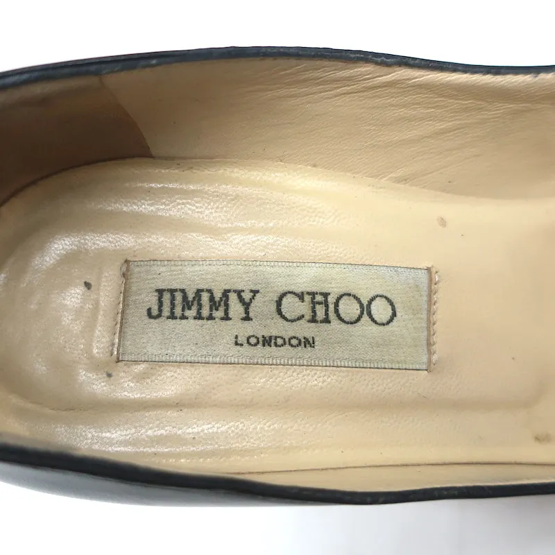 Escarpins Jimmy Choo en Cuir Noir Taille 37 à Bout Pointu et Talons