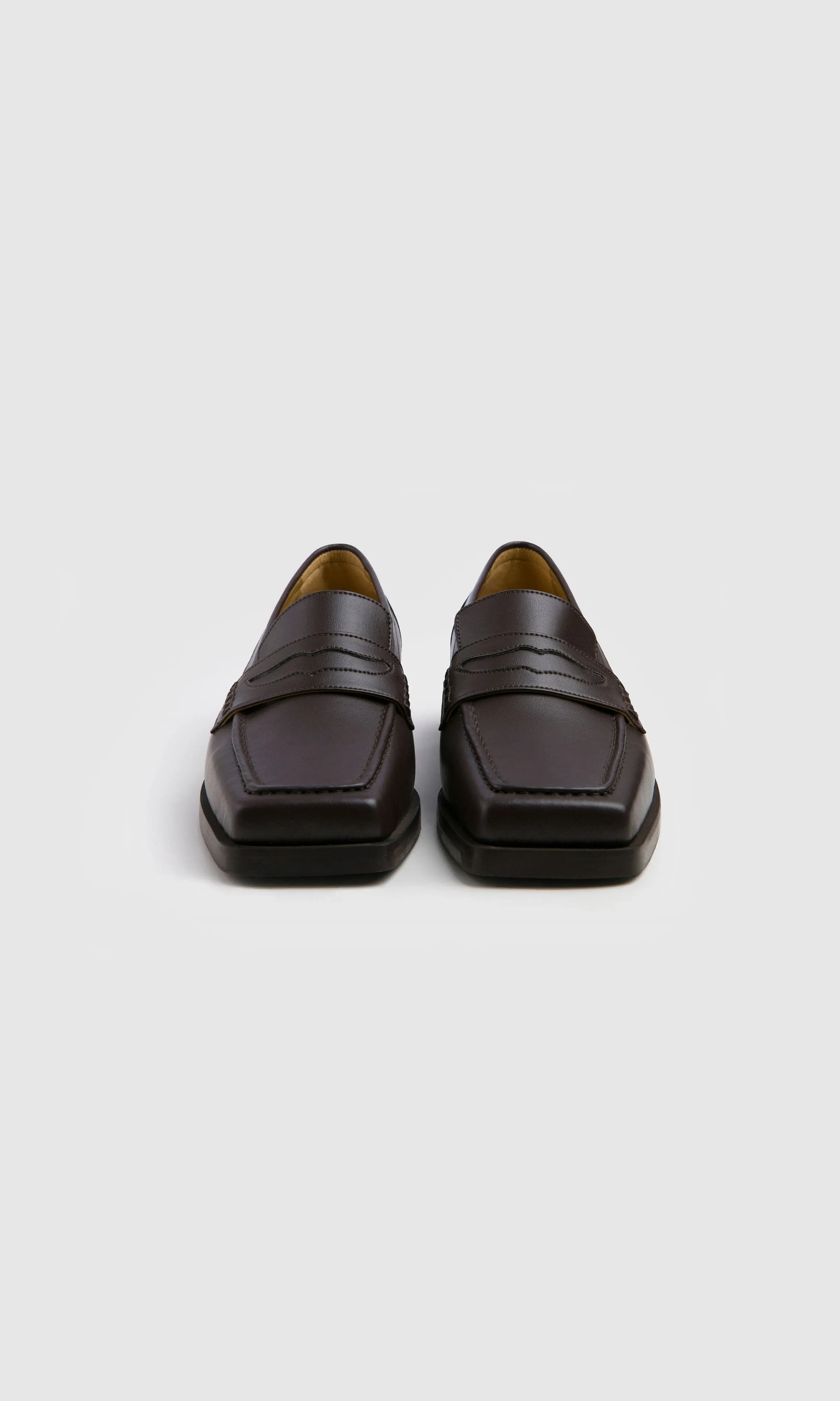 Joan Vegan Olive & Pomme Mocassins en Similicuir | Marron