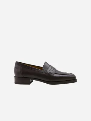 Joan Vegan Olive & Pomme Mocassins en Similicuir | Marron