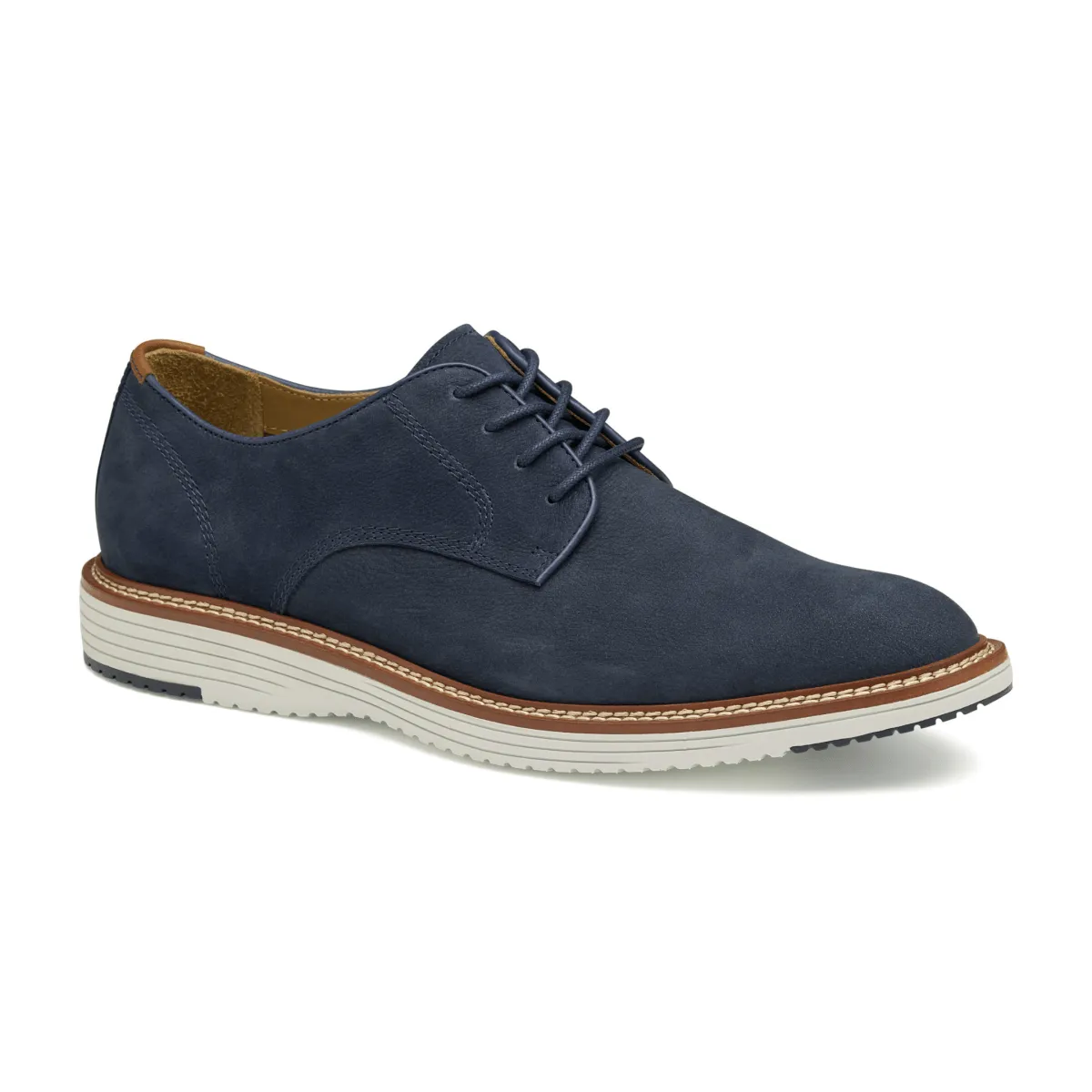 Johnston & Murphy Hommes Upton Bout Rond Nubuck Marine