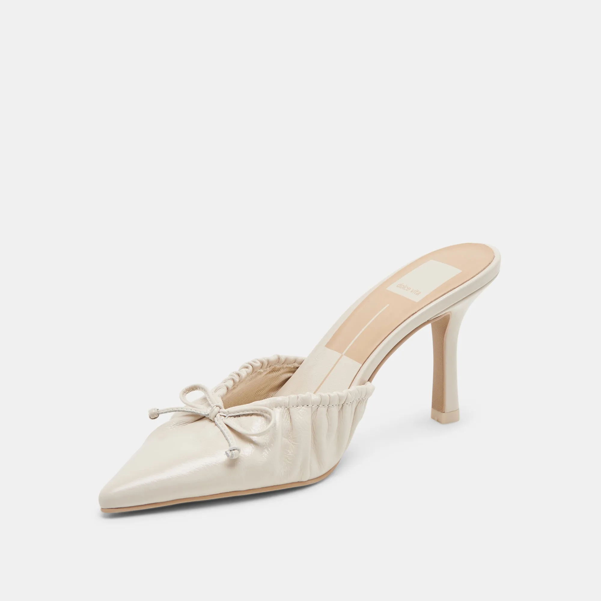 KAIRI TALONS IVOIRE PATINÉ PLISSÉ
