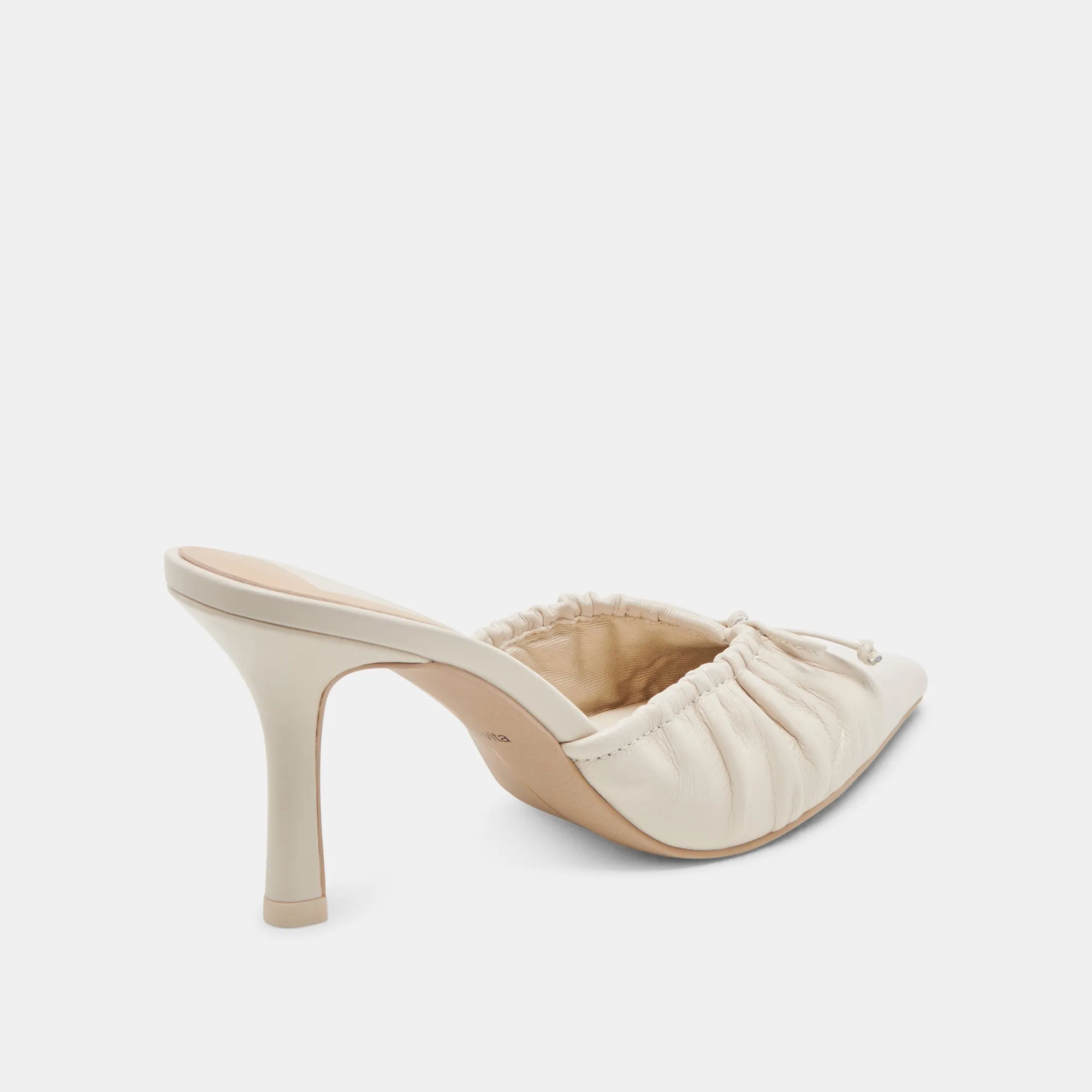 KAIRI TALONS IVOIRE PATINÉ PLISSÉ