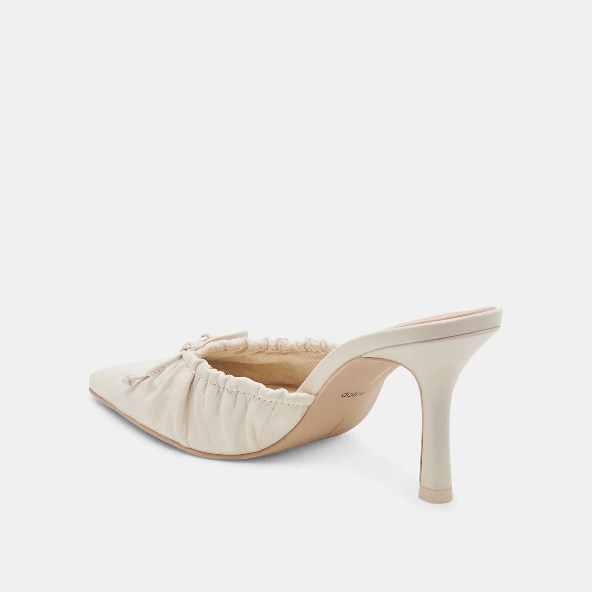 KAIRI TALONS IVOIRE PATINÉ PLISSÉ