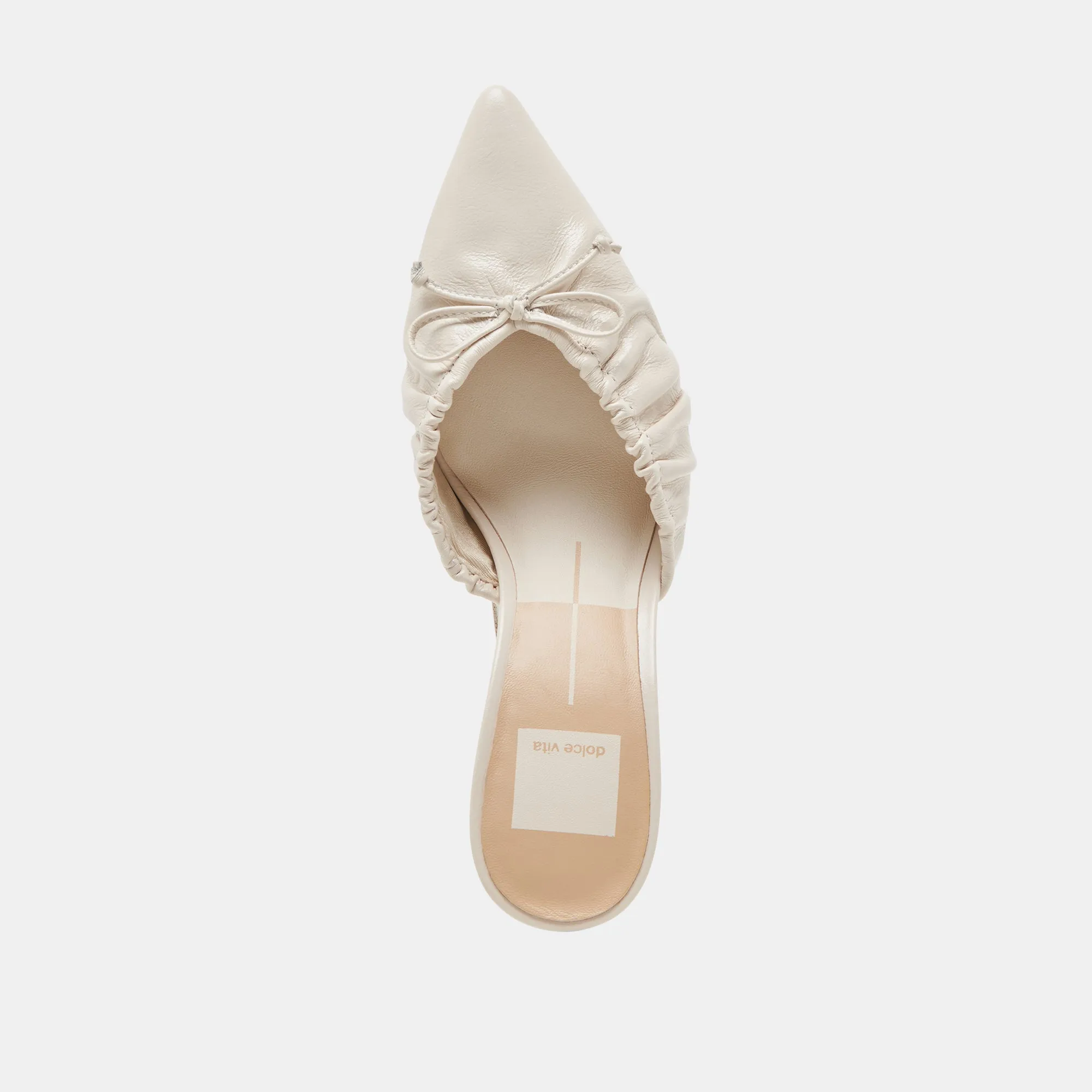 KAIRI TALONS IVOIRE PATINÉ PLISSÉ
