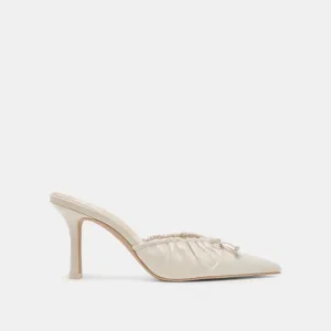 KAIRI TALONS IVOIRE PATINÉ PLISSÉ