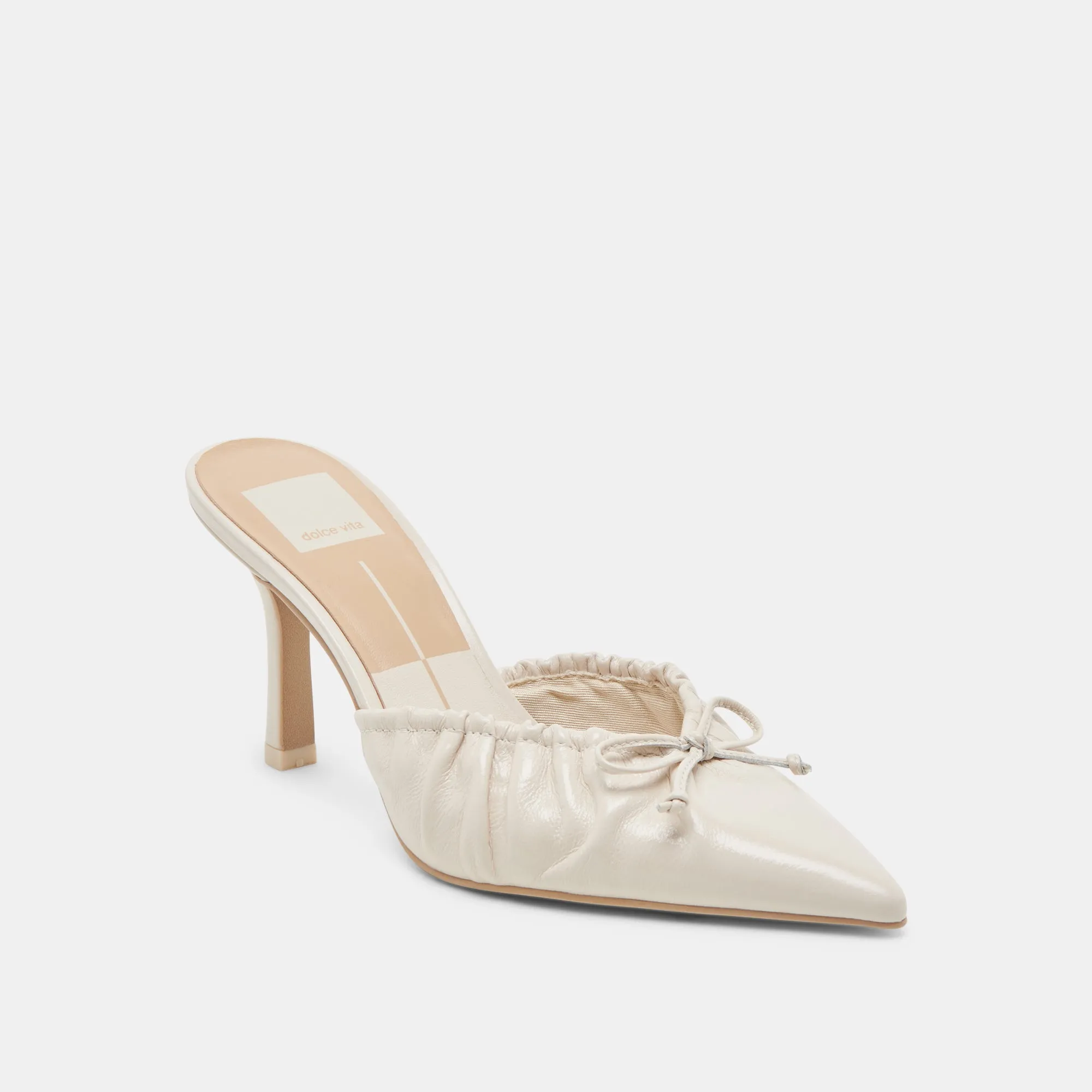 KAIRI TALONS IVOIRE PATINÉ PLISSÉ