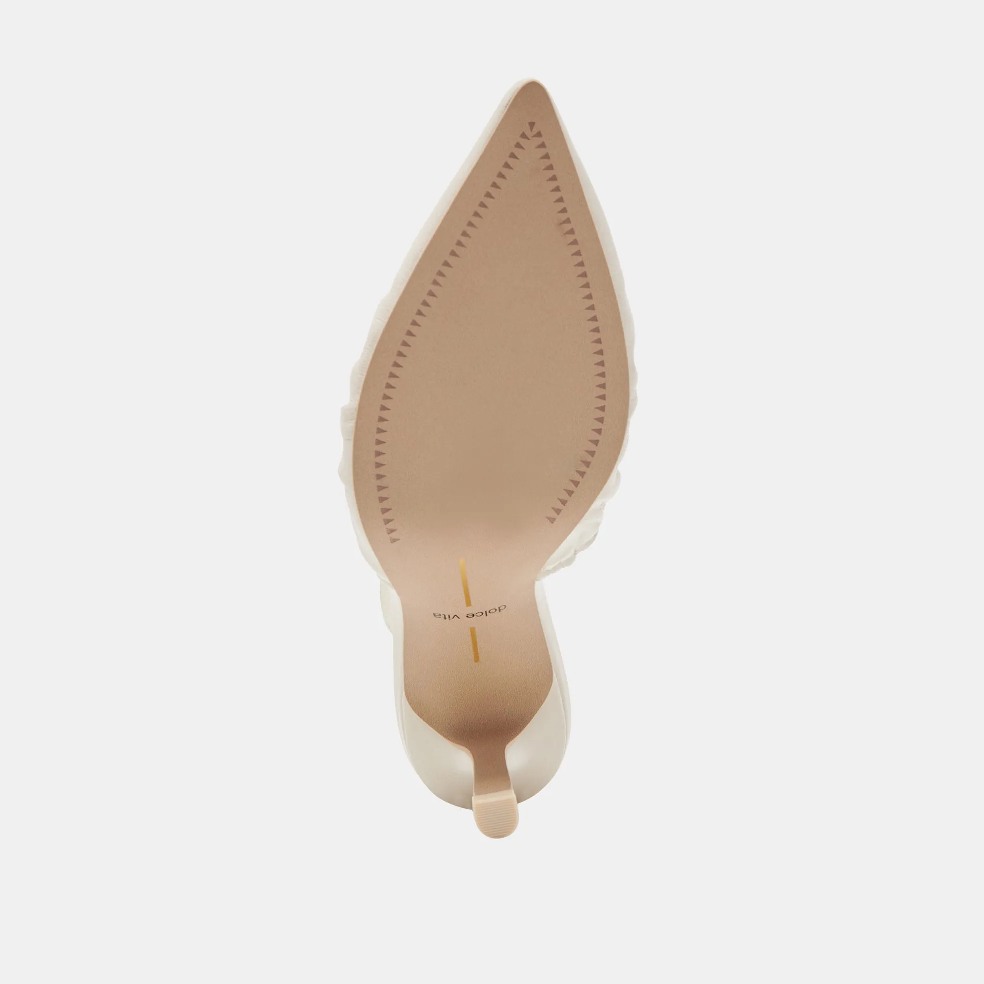 KAIRI TALONS IVOIRE PATINÉ PLISSÉ