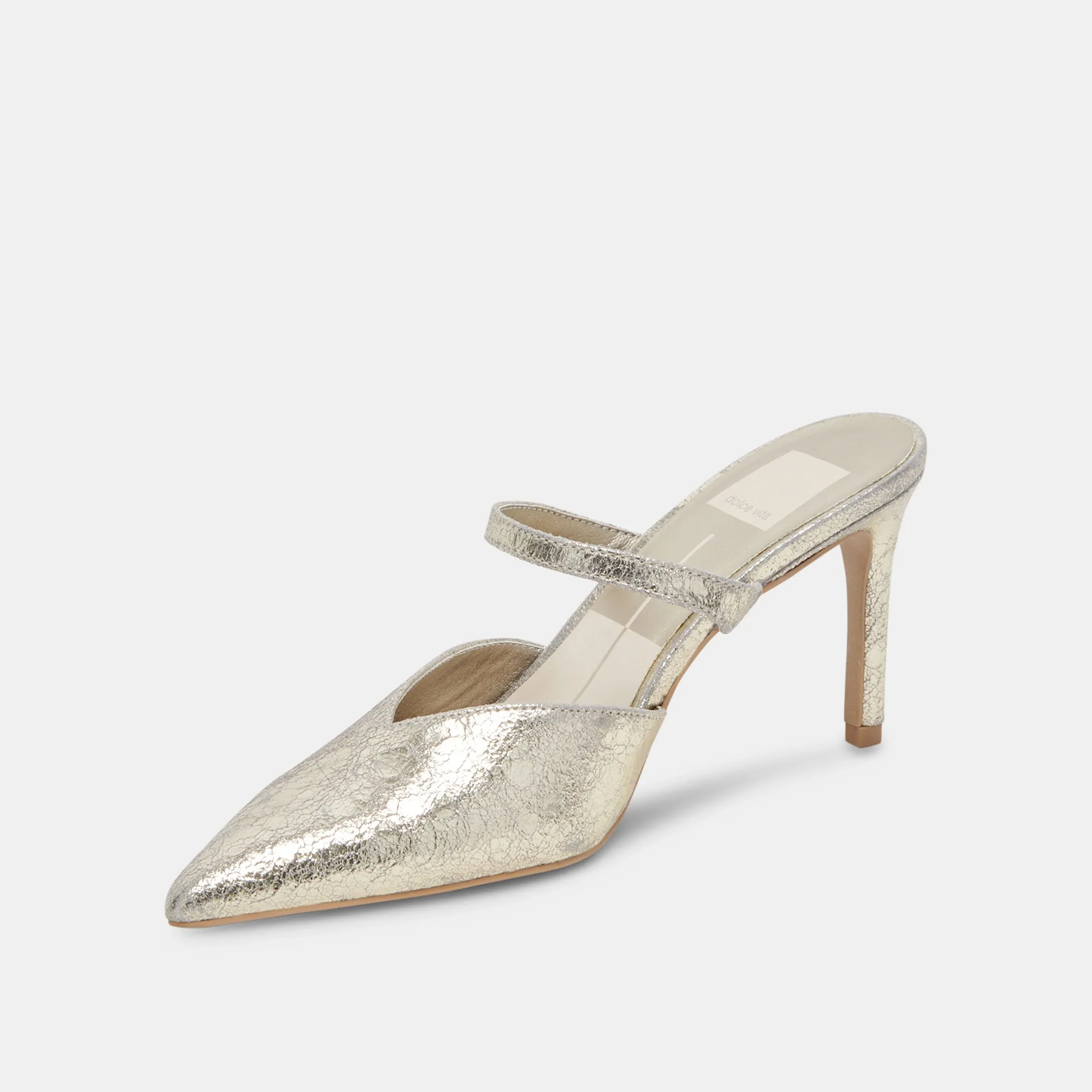 KANIKA TALONS PLATINE CUIR DISTRESSÉ
