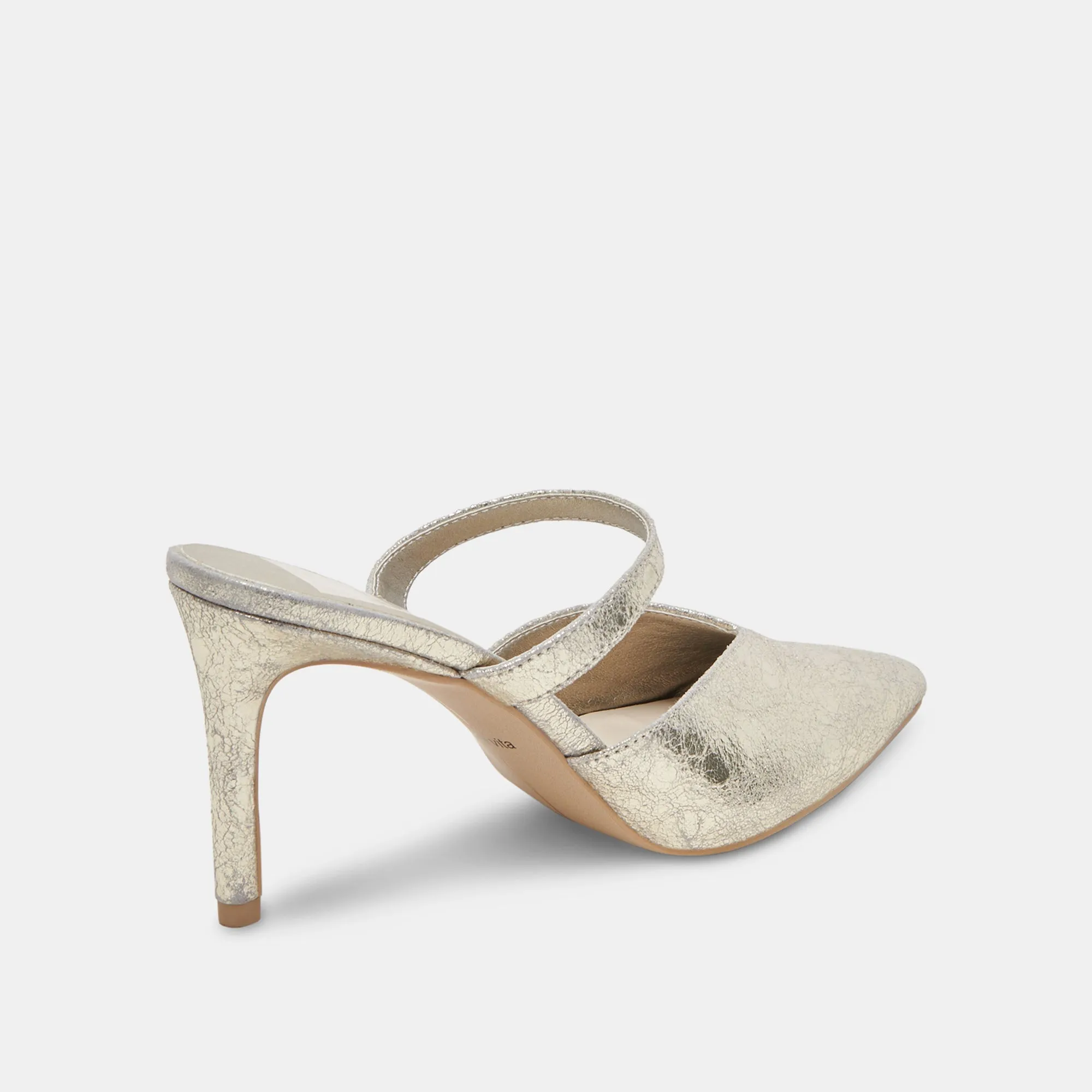 KANIKA TALONS PLATINE CUIR DISTRESSÉ