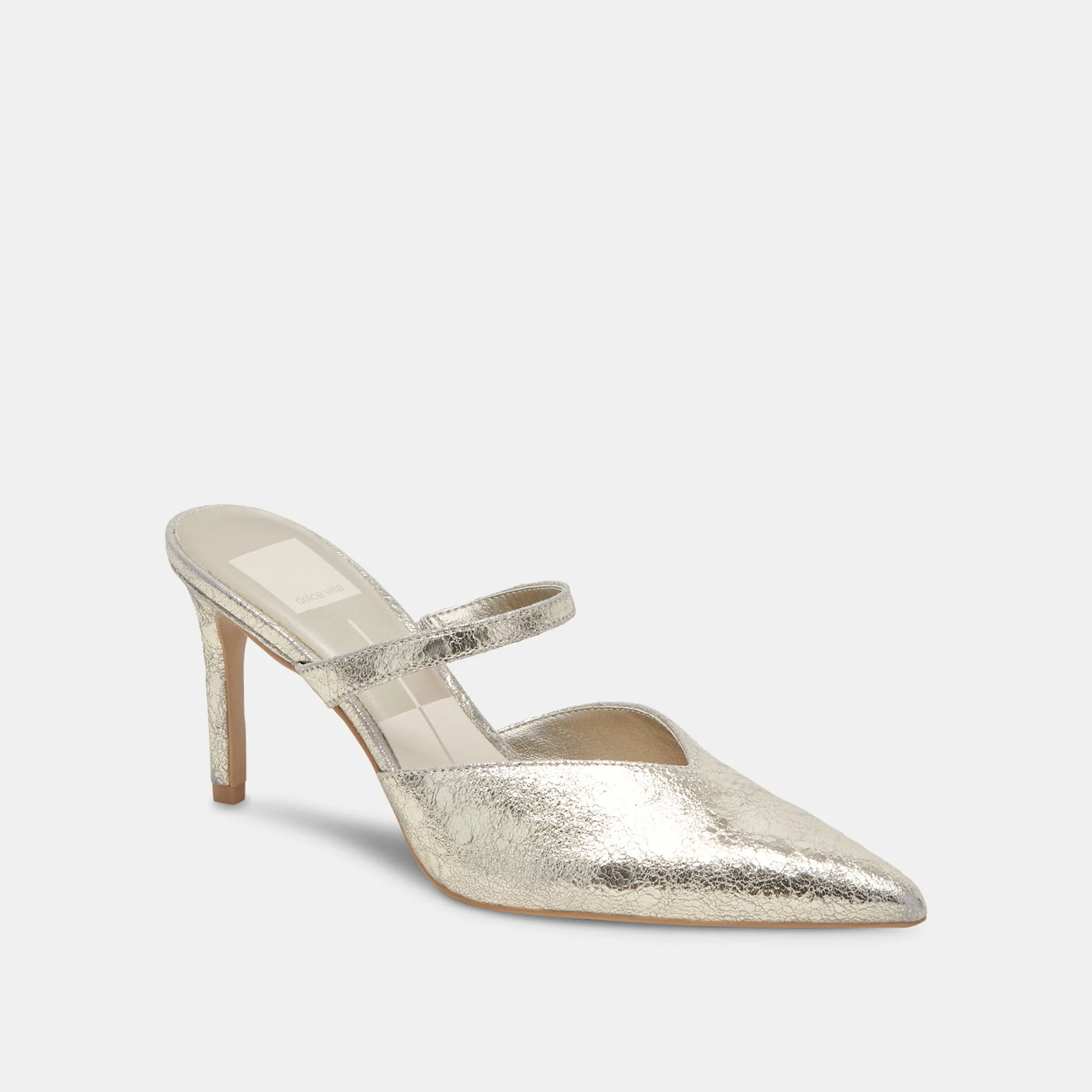 KANIKA TALONS PLATINE CUIR DISTRESSÉ
