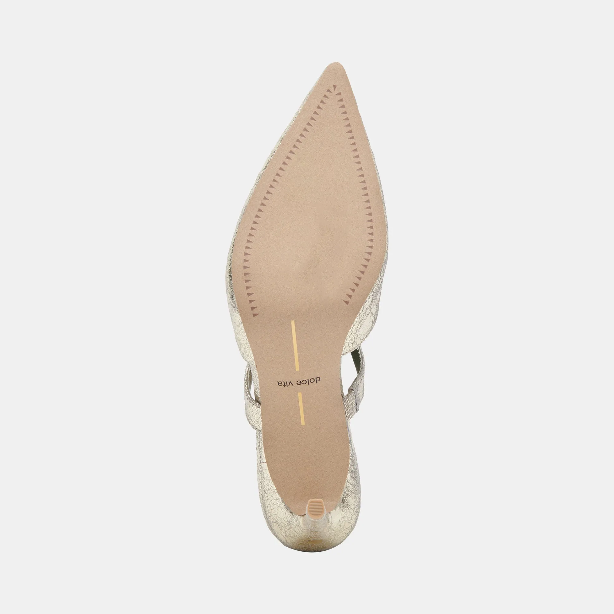 KANIKA TALONS PLATINE CUIR DISTRESSÉ
