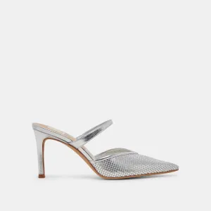 TALONS KANIKA EN MAILLAGE ARGENTÉ MAILLAGE MÉTALLISÉ