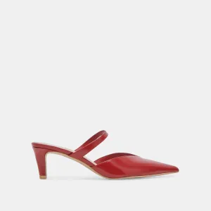 KANIKA TALONS MOYENS ROUGE VERNIS FROISSÉ