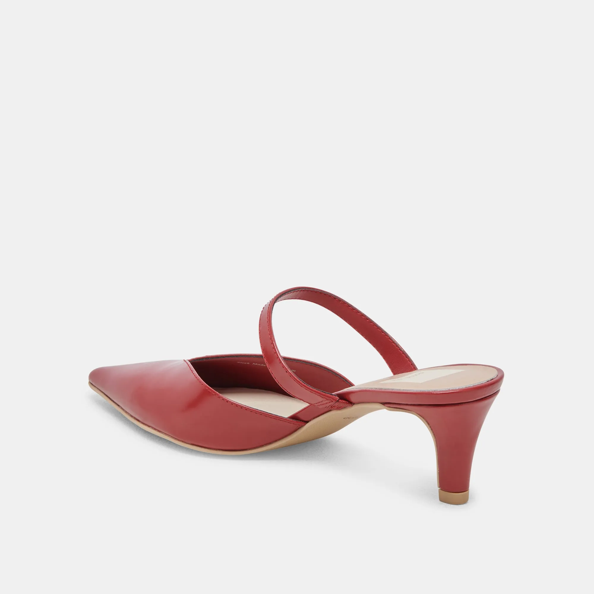 KANIKA TALONS MOYENS ROUGE VERNIS FROISSÉ