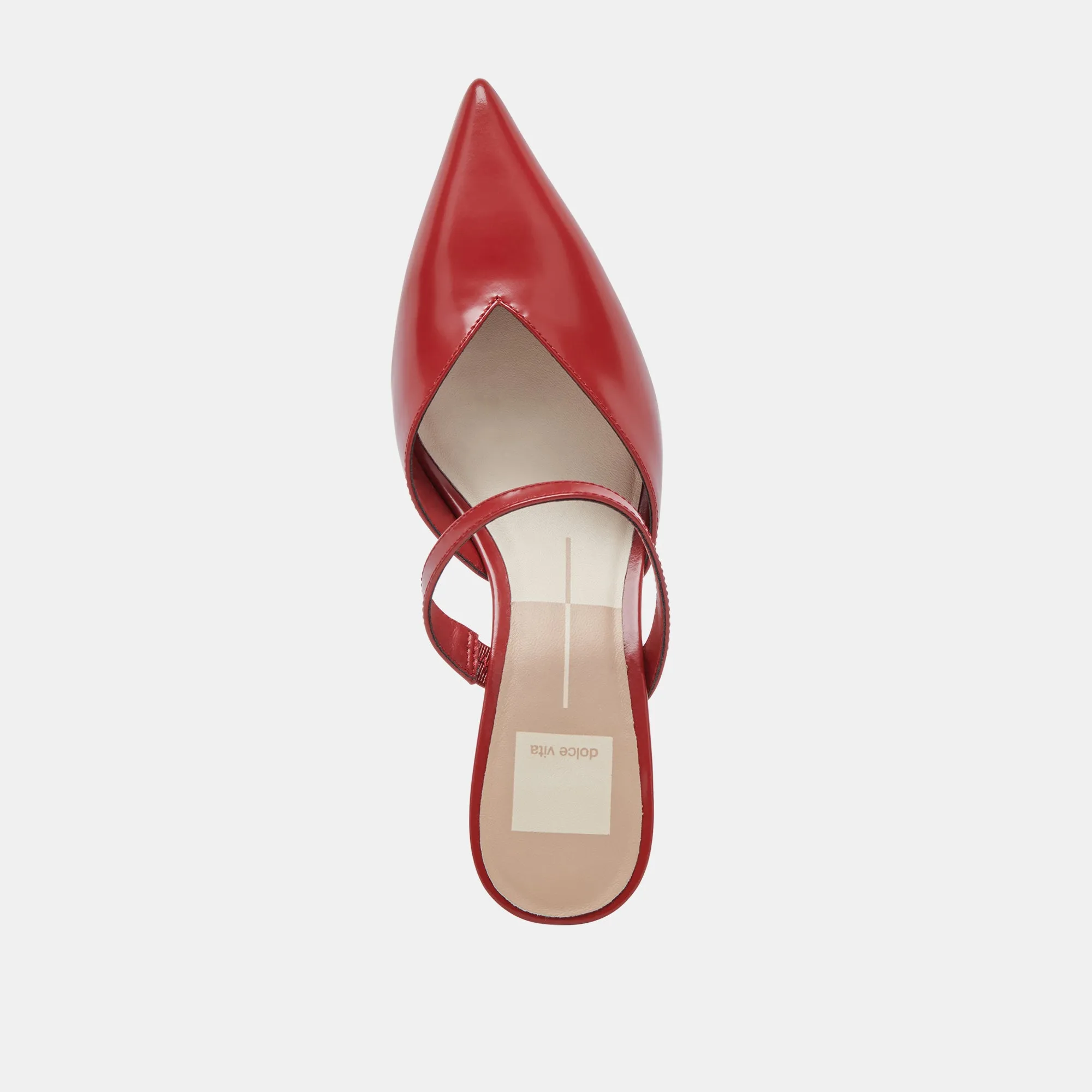 KANIKA TALONS MOYENS ROUGE VERNIS FROISSÉ