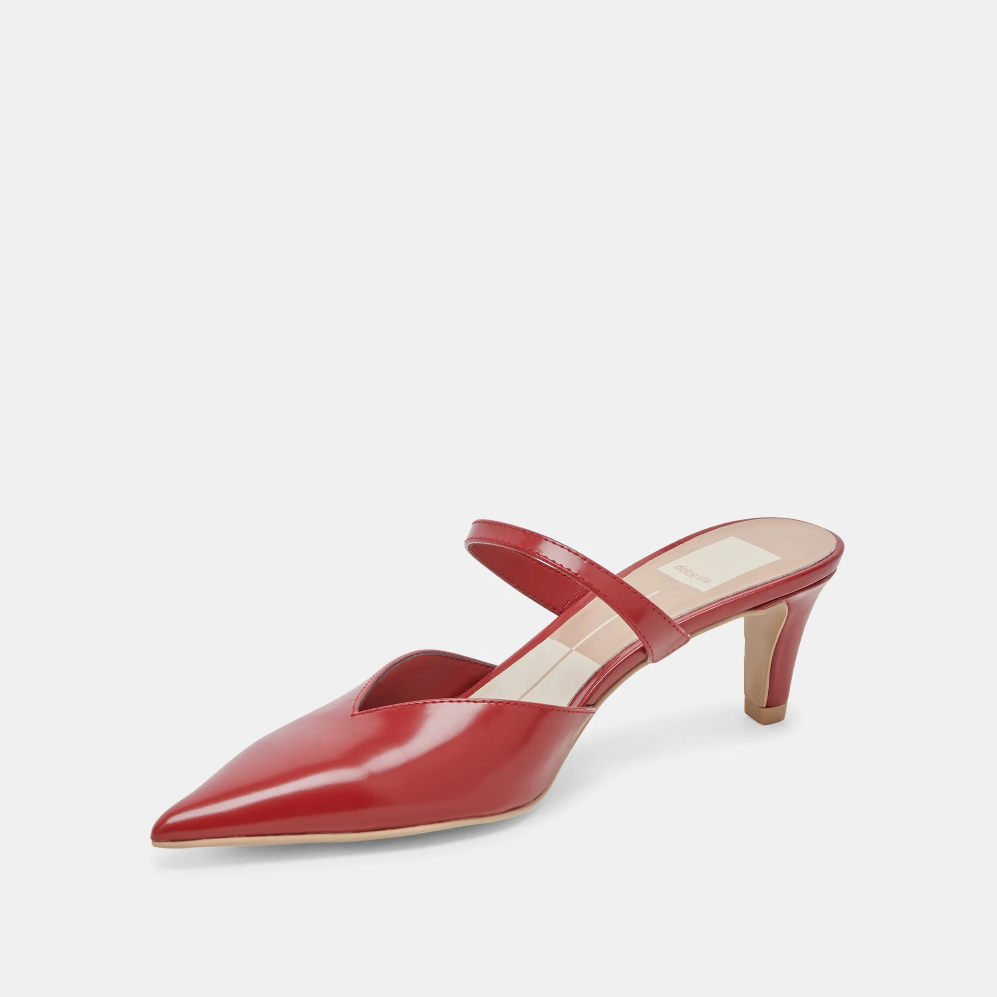 KANIKA TALONS MOYENS ROUGE VERNIS FROISSÉ