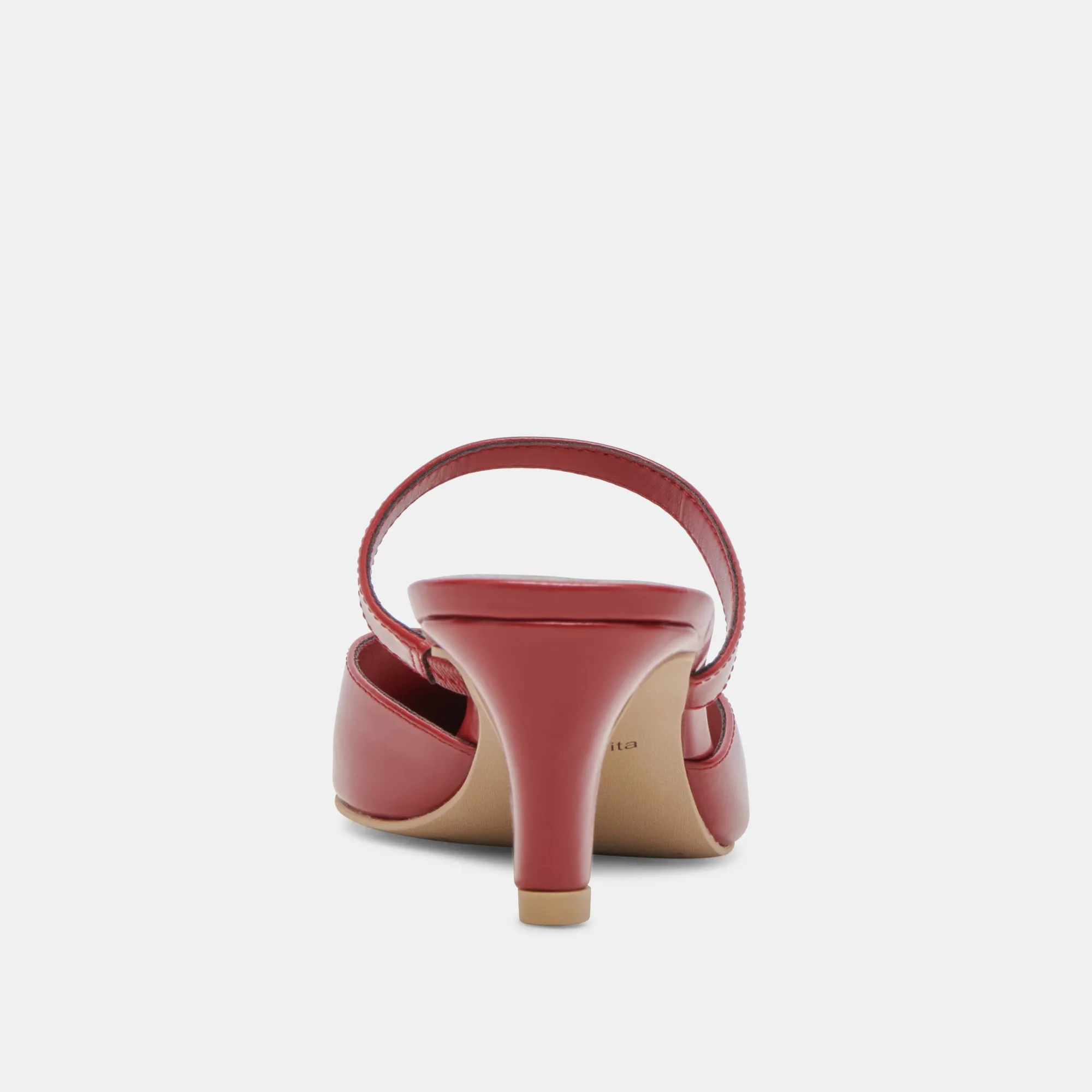 KANIKA TALONS MOYENS ROUGE VERNIS FROISSÉ