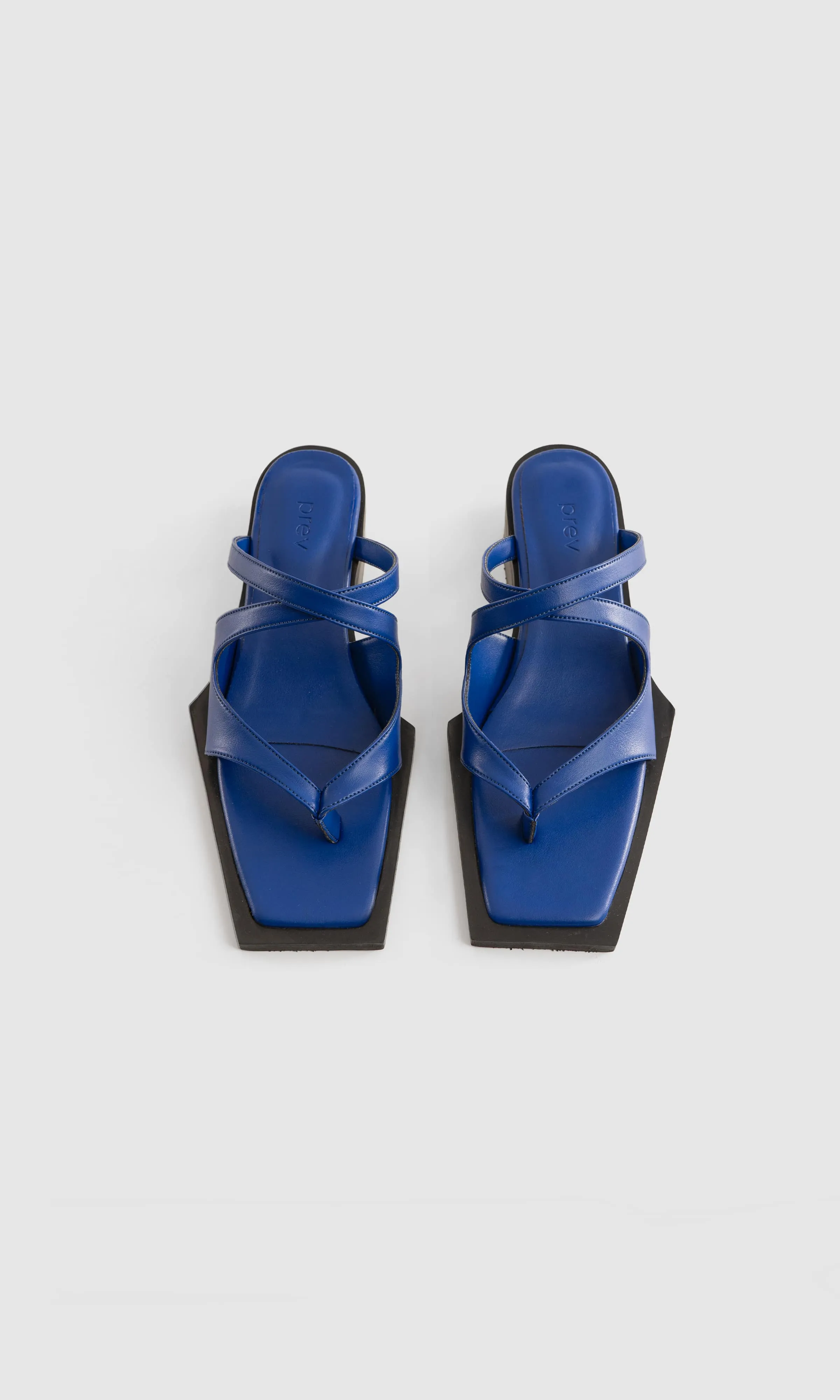 Mules Karel Vegan en Cuir de Pomme | Bleu Électrique