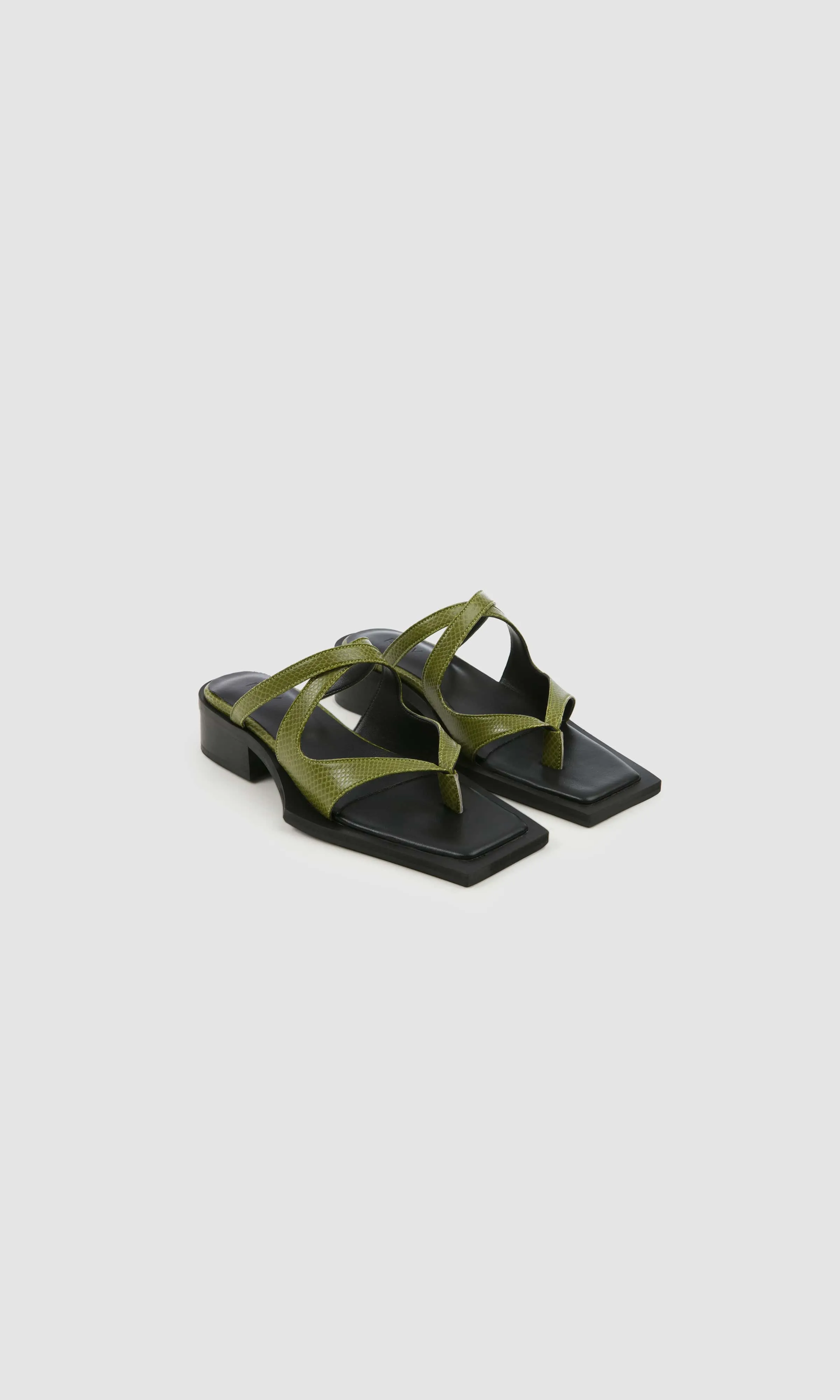 Mules Karel Vegan en Cuir de Pomme | Vert Romarin