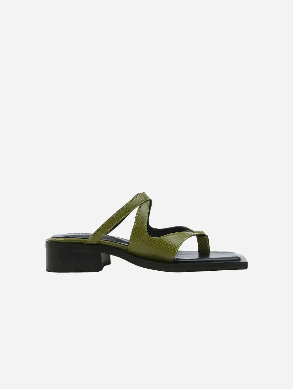 Mules Karel Vegan en Cuir de Pomme | Vert Romarin