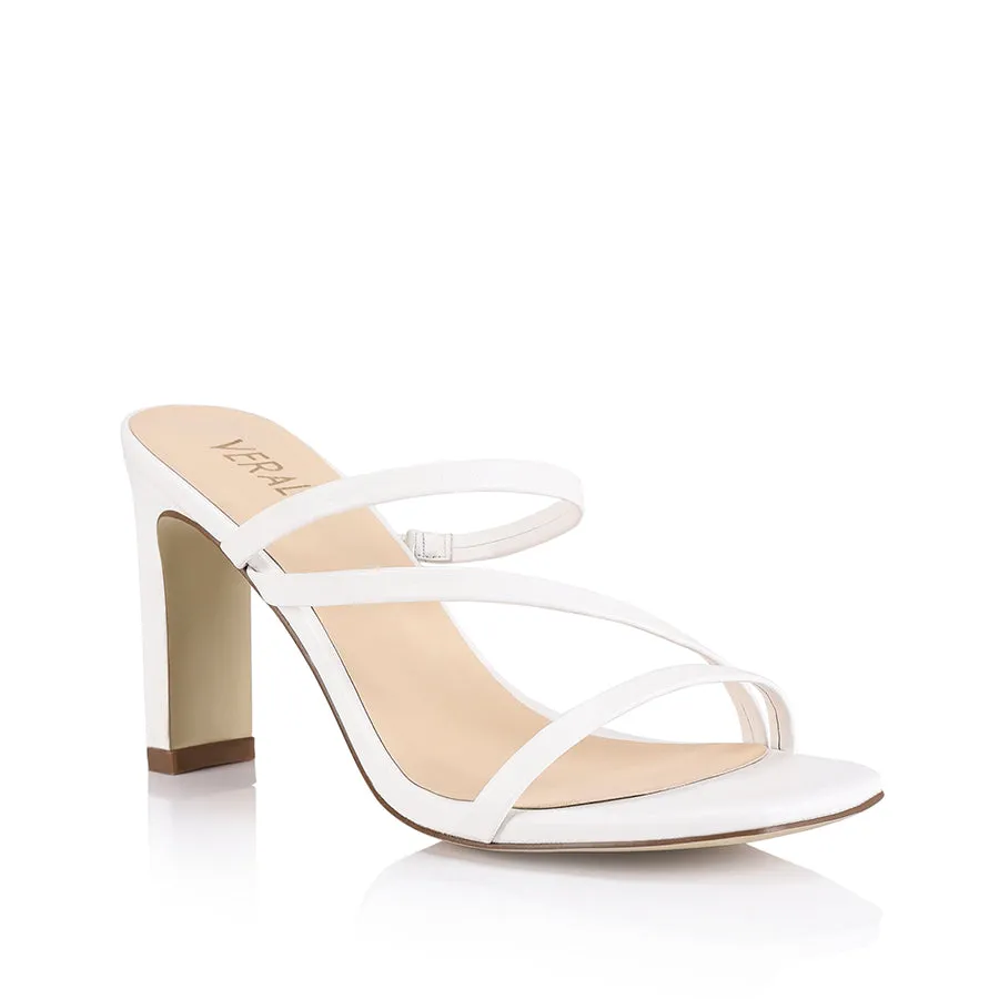 Mules Kipper à talon bloc - Blanc lisse