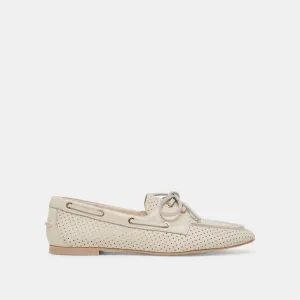 LAKIN LOAFERS IVOIRE CUIR PERFORÉ