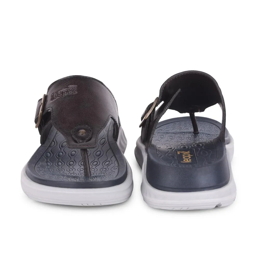 Leap7x By Liberty Mens CHARLY-1E Pantoufles Décontractées Marron Foncé