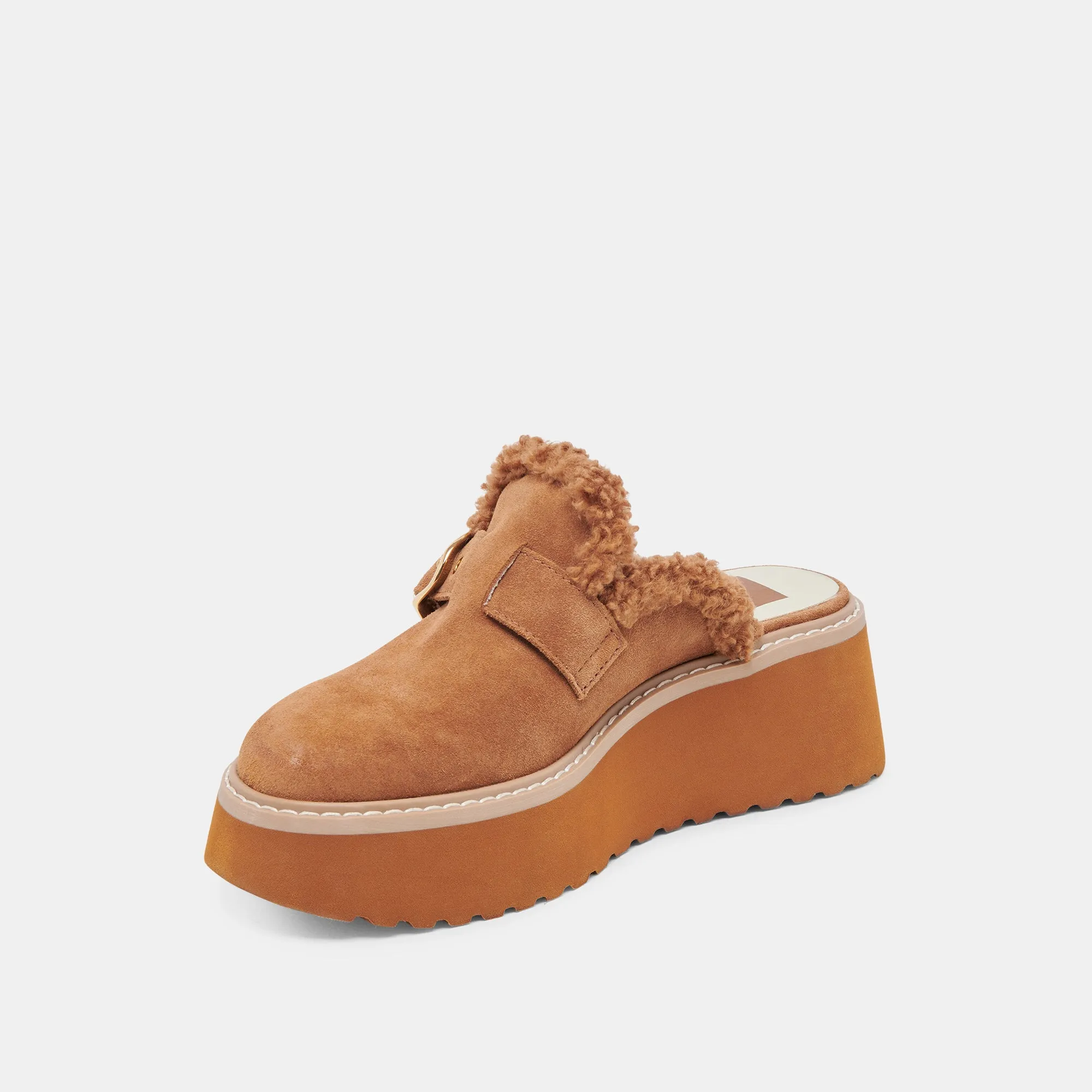 LELANI PLUSH FLATS PECAN SUÈDE