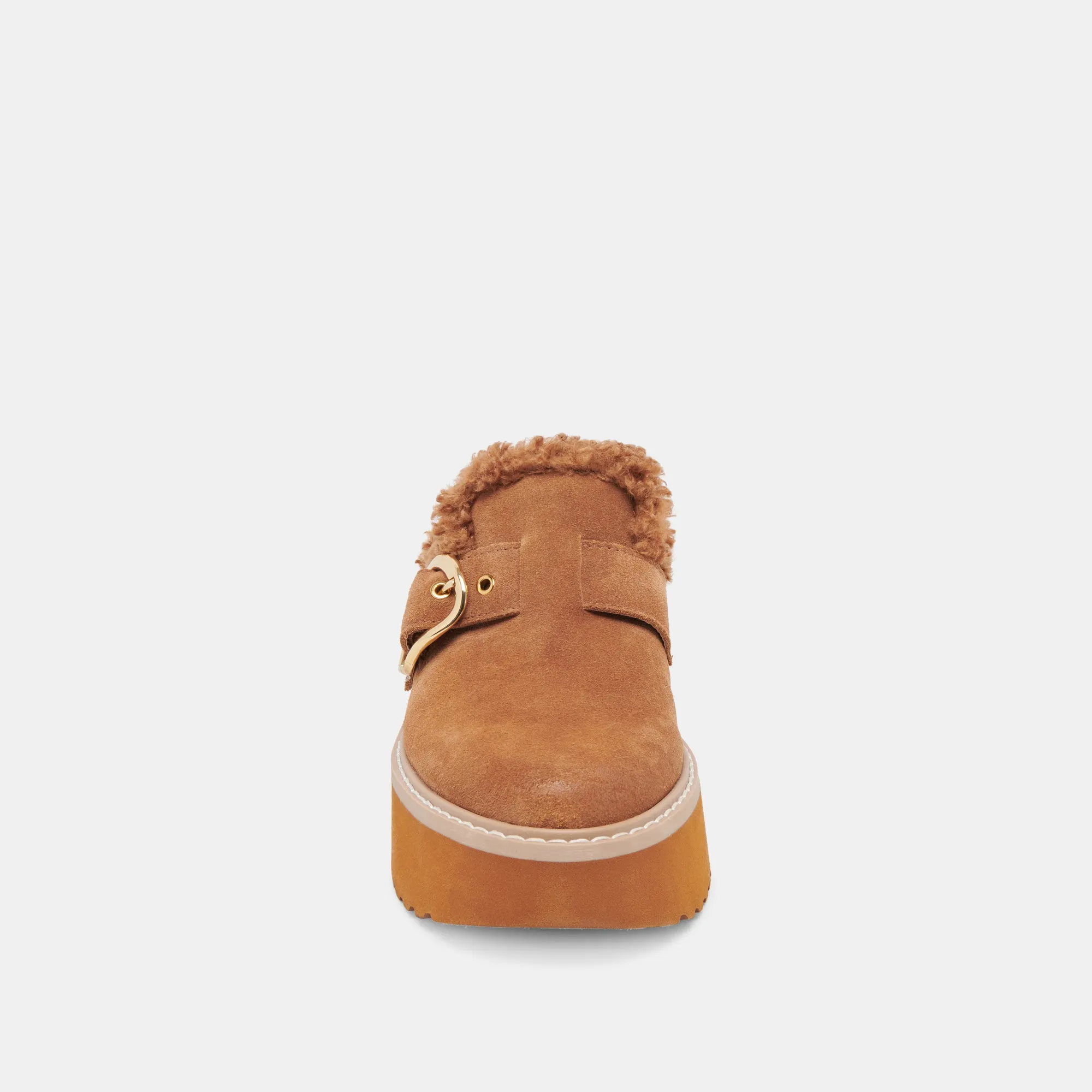 LELANI PLUSH FLATS PECAN SUÈDE