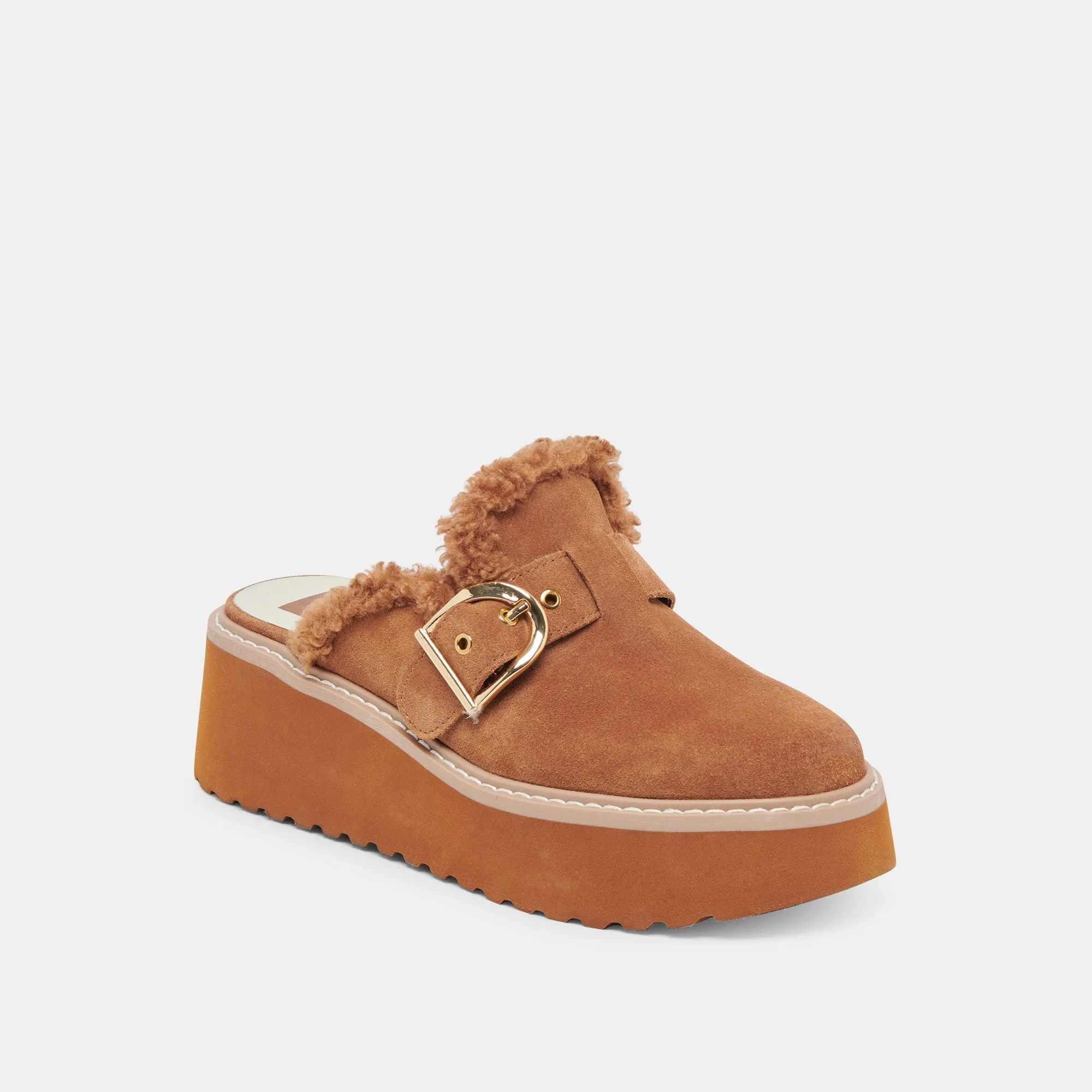 LELANI PLUSH FLATS PECAN SUÈDE