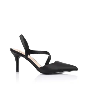 Escarpins à Pointe Citron - Satin Noir