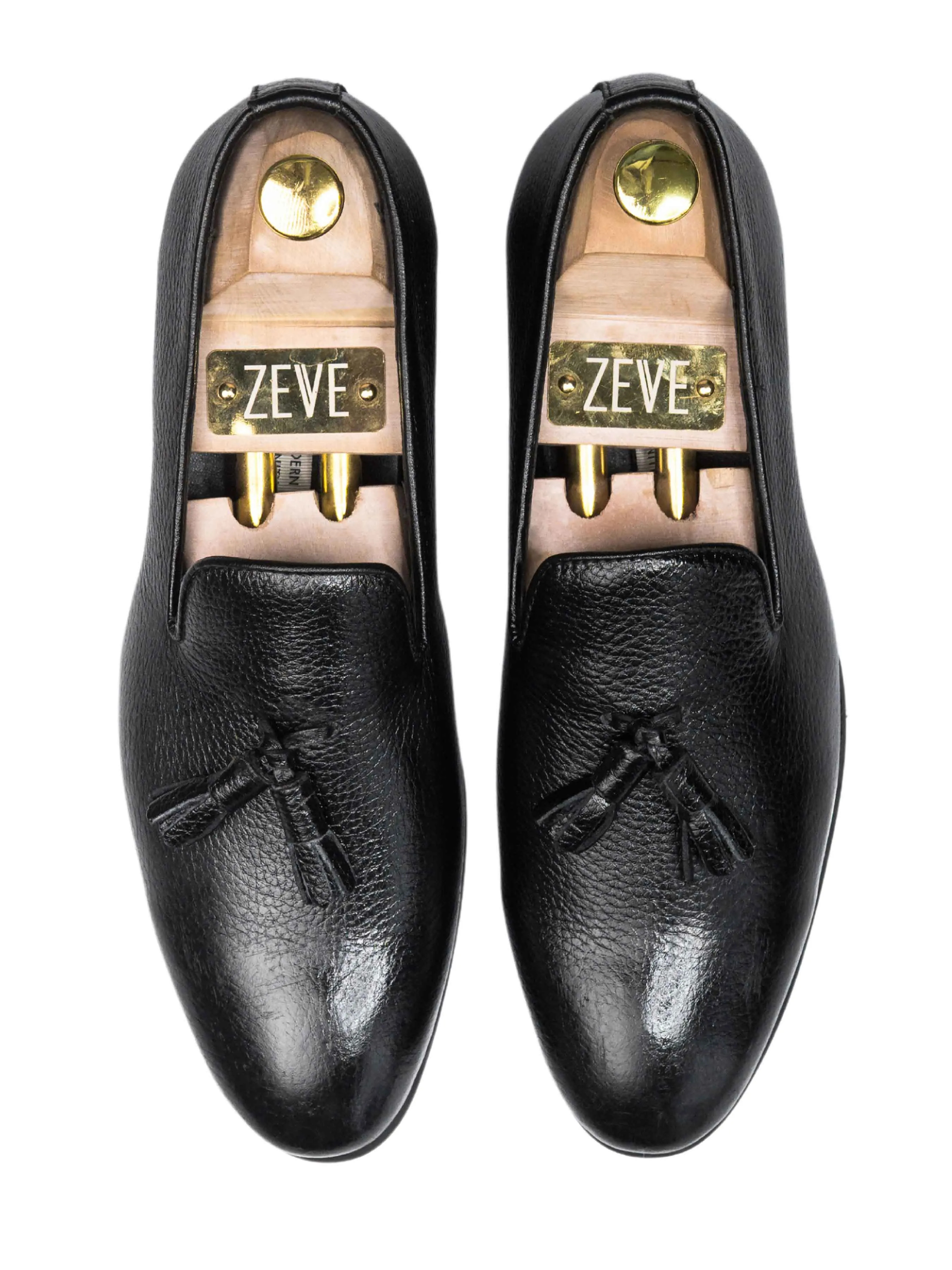 Mocassin Pantoufle - Cuir Grainé Noir