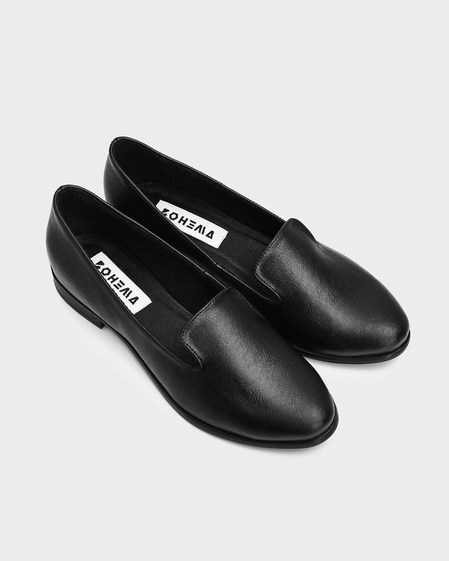 Lords Women's Mocassins Végans en Cuir de Raisin | Noir