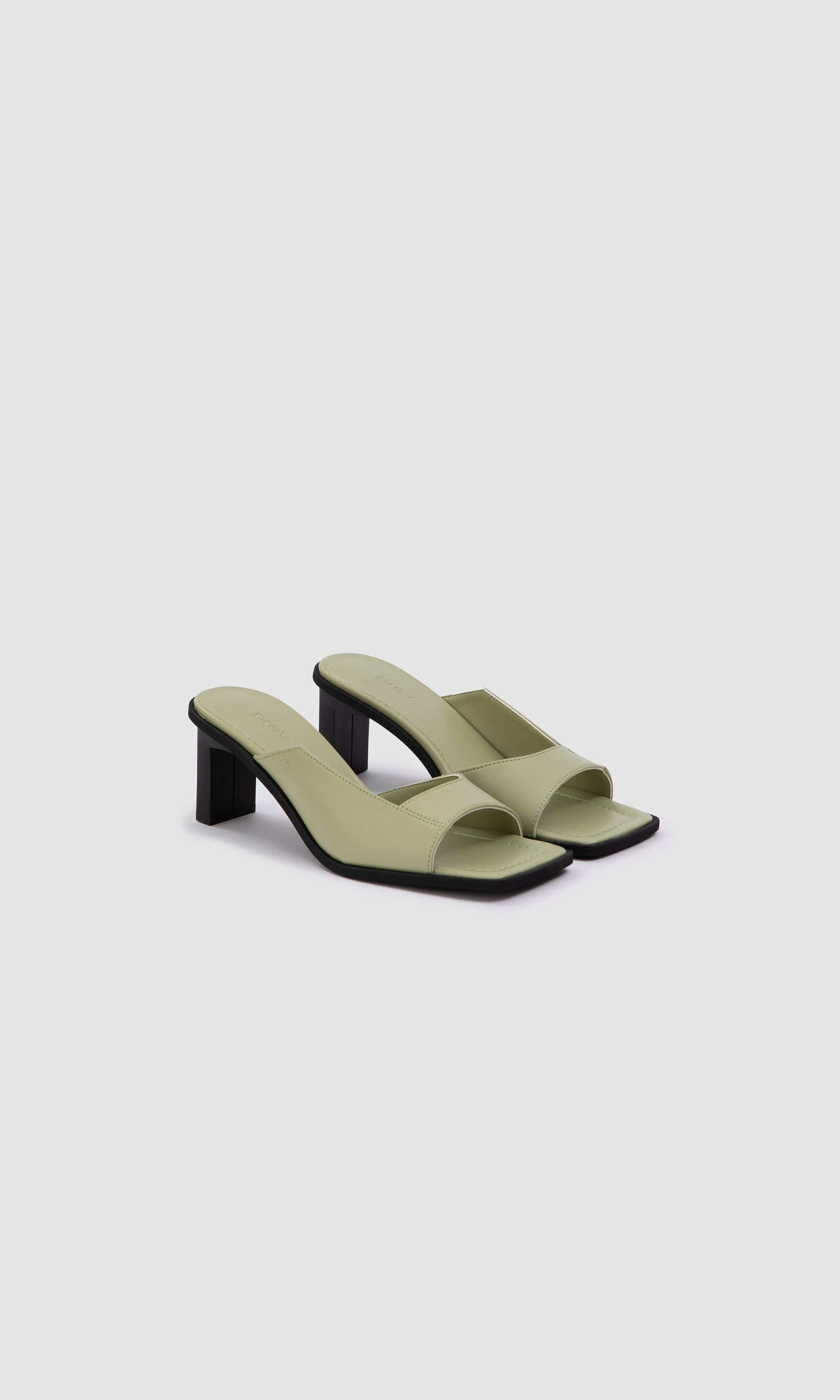 Lyn Vegan Mules en Cuir de Pomme | Vert Sauge