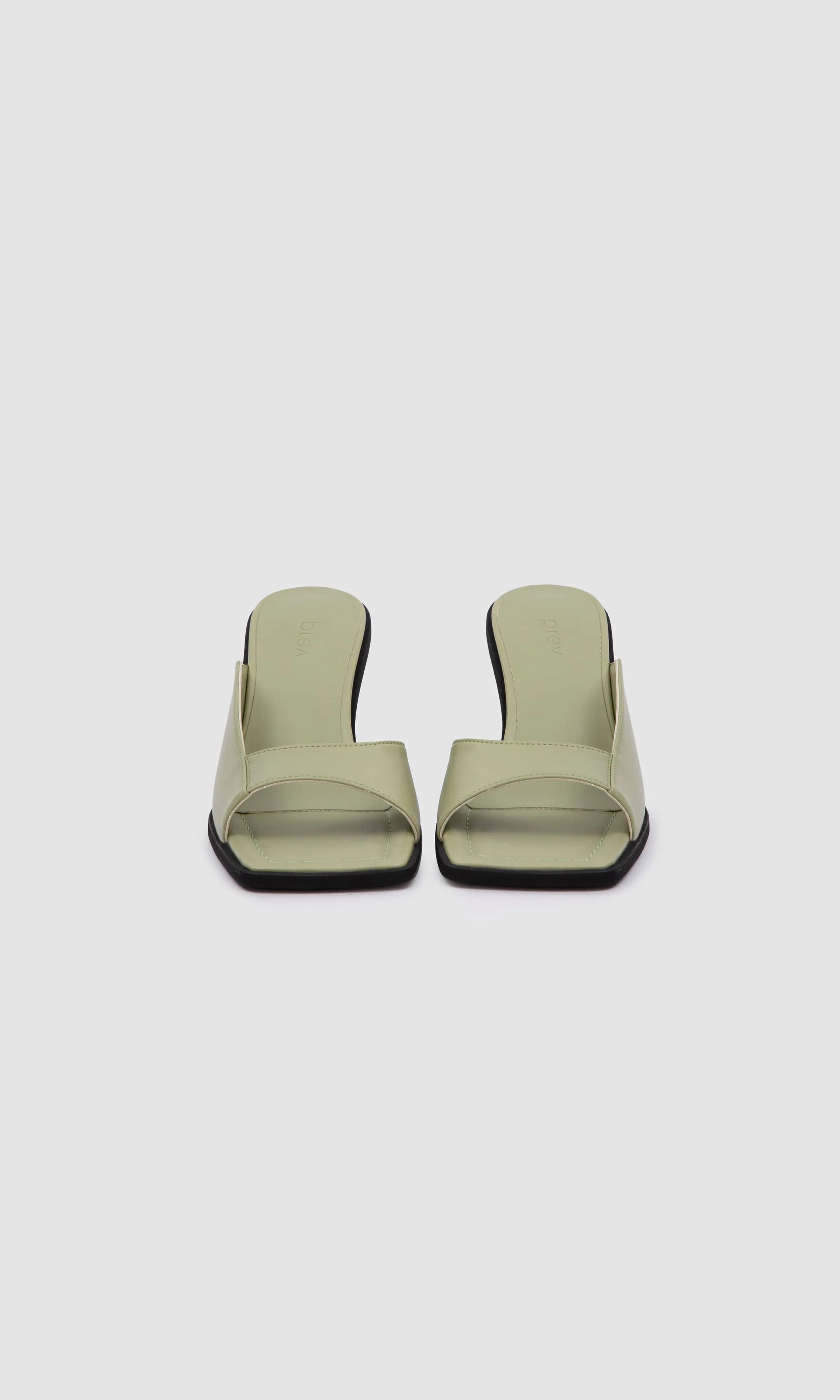 Lyn Vegan Mules en Cuir de Pomme | Vert Sauge