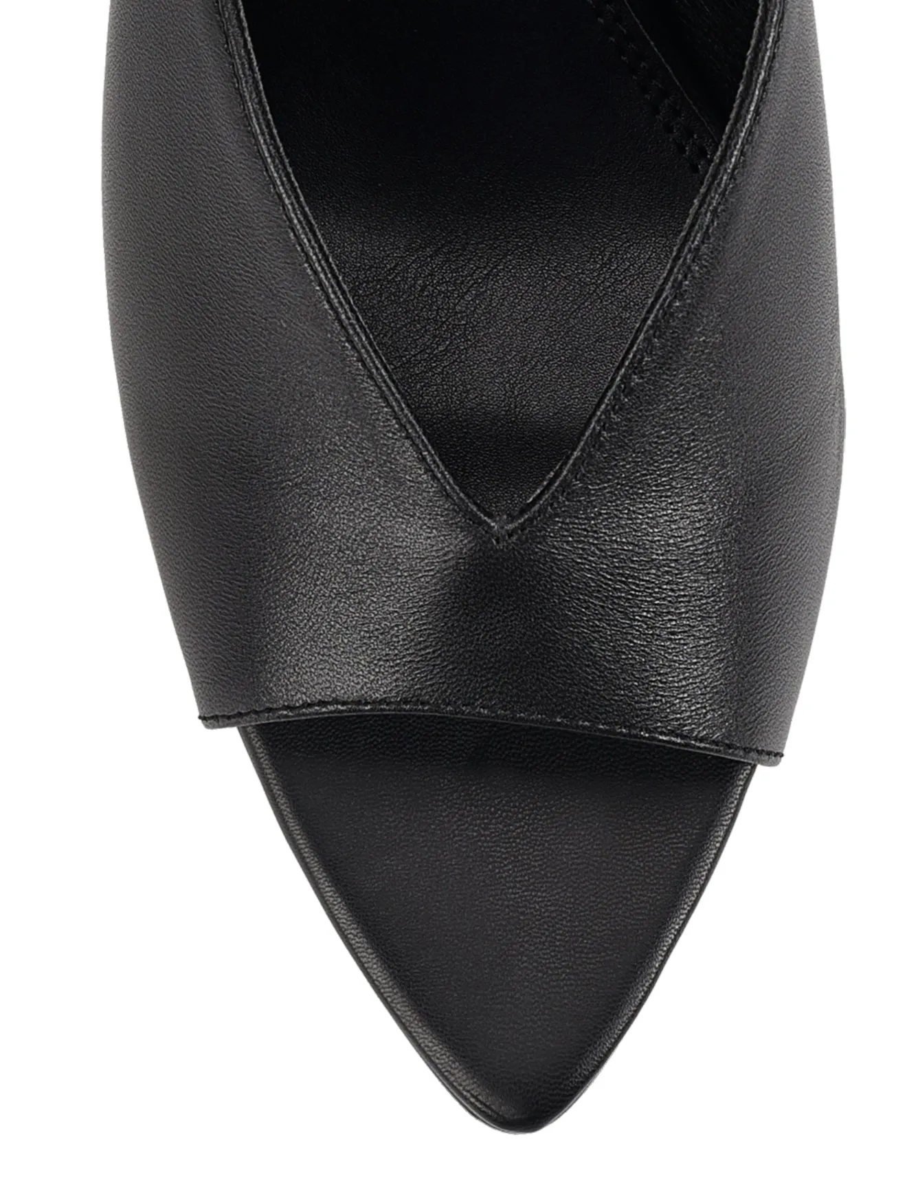 Mules à bout pointu Mabel - Cuir noir