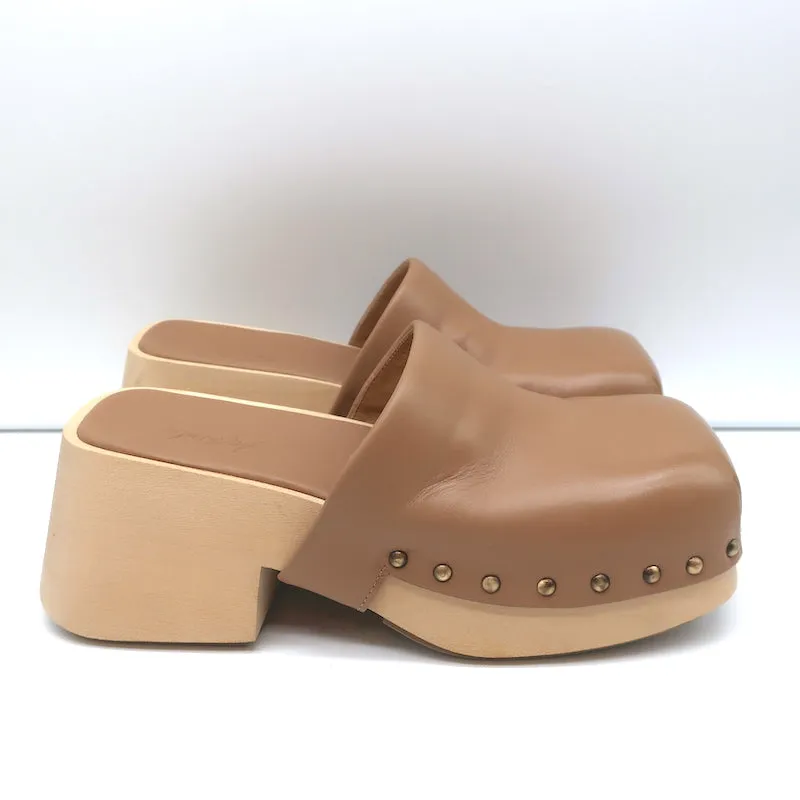 Sabots Marsell Bottone en cuir noisette taille 37 Mules à plateforme