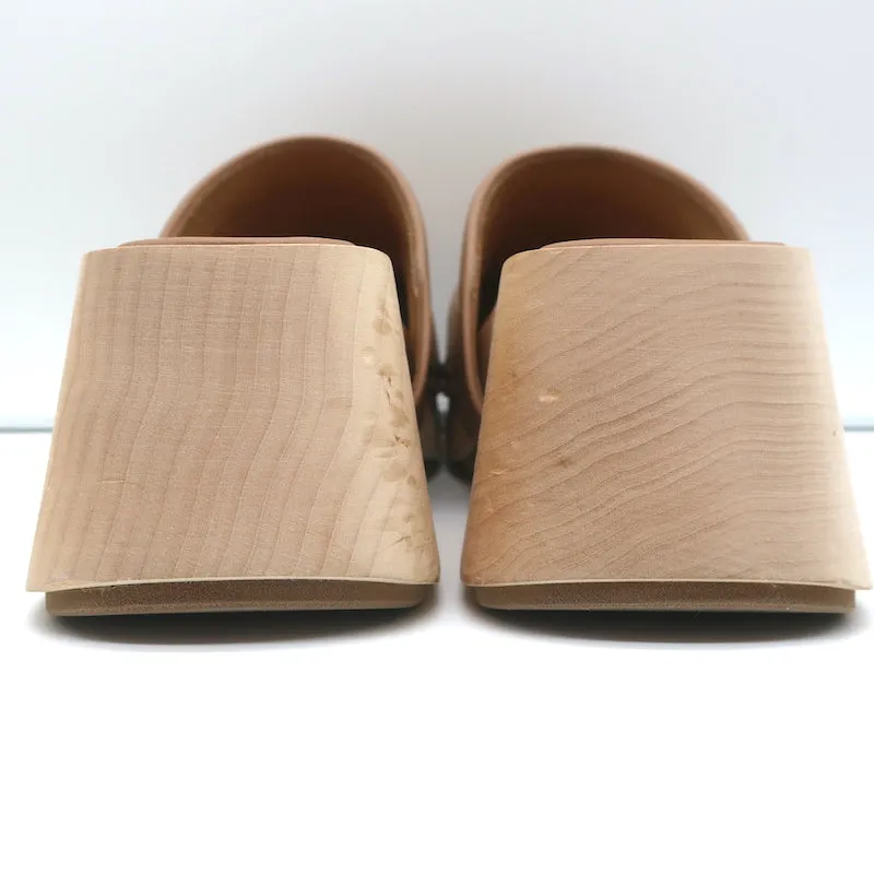 Sabots Marsell Bottone en cuir noisette taille 37 Mules à plateforme